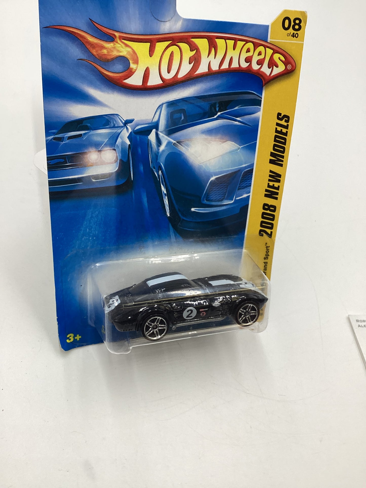 2008 Hot Wheels New Models #8 Corvette Grand Sport Black 1A