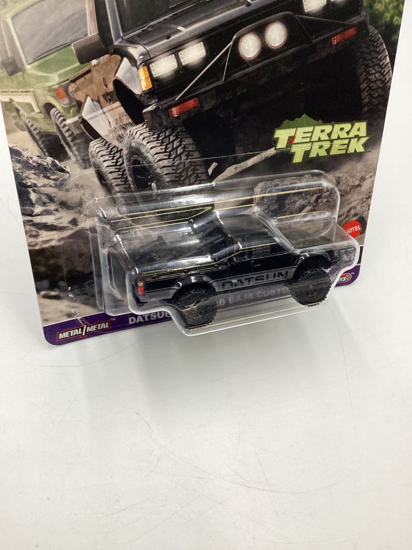 2024 Hot Wheels Car Premium Terra Trek #0 Chase Datsun King Cab Baja Custom Black W/Protector