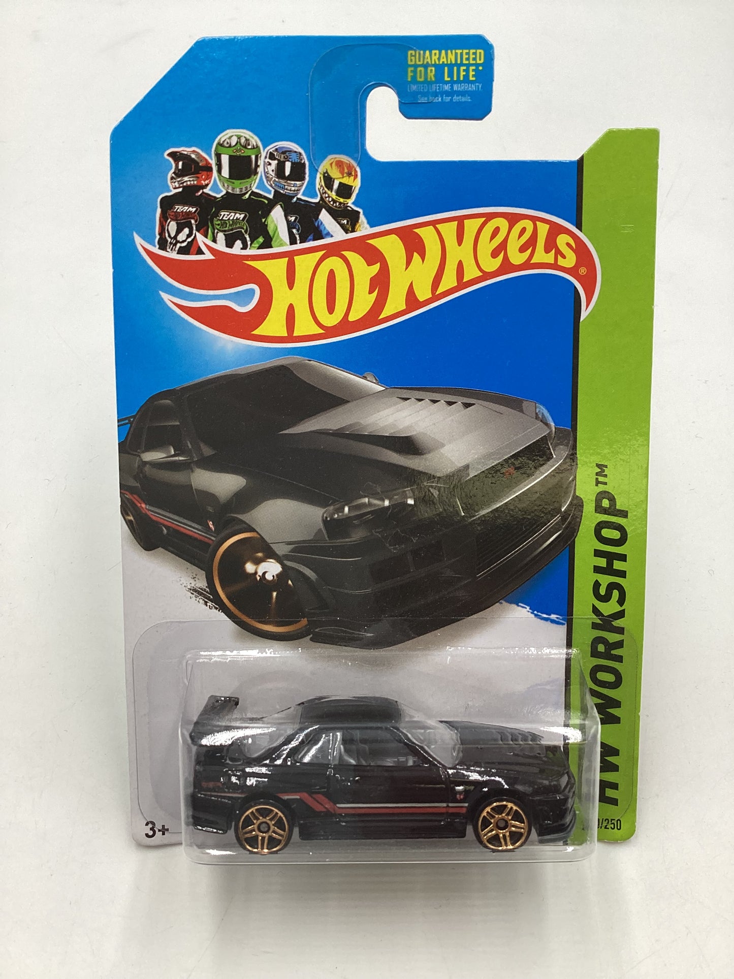 2014 Hot Wheels #230 Nissan Skyline GT-R (R34) Black with Protector