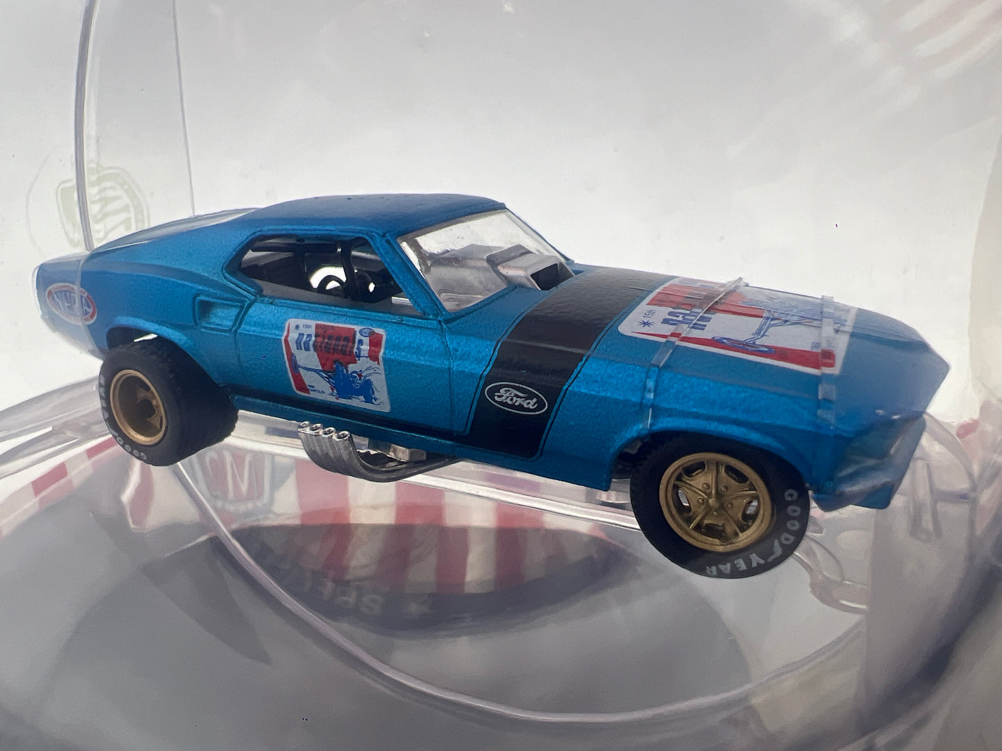 M2 Machines Holiday Ornaments 2 Pack 1969 Ford Mustang NHRA Funny Car