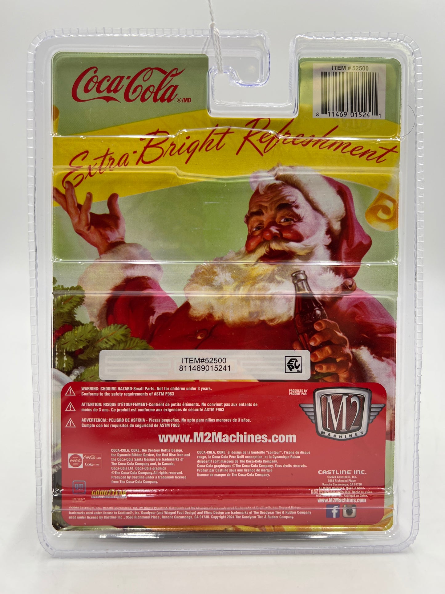 2024 M2 Machines Holiday Coca Cola 1993 Chevrolet Silverado 1500 4x4 Red SK09