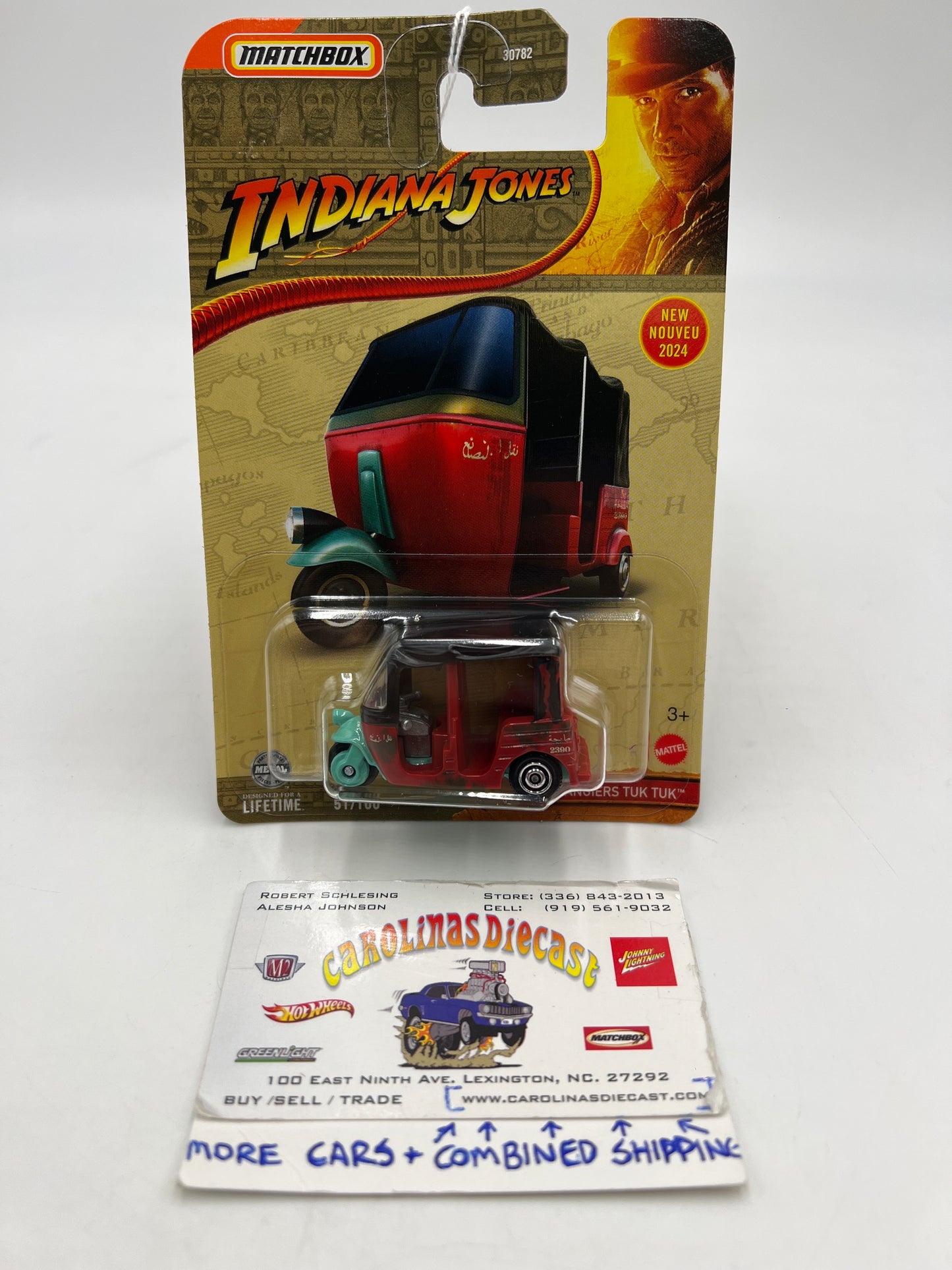 2024 Matchbox #51 Indiana Jones MBX Tangiers Tuk Tuk Red 212B