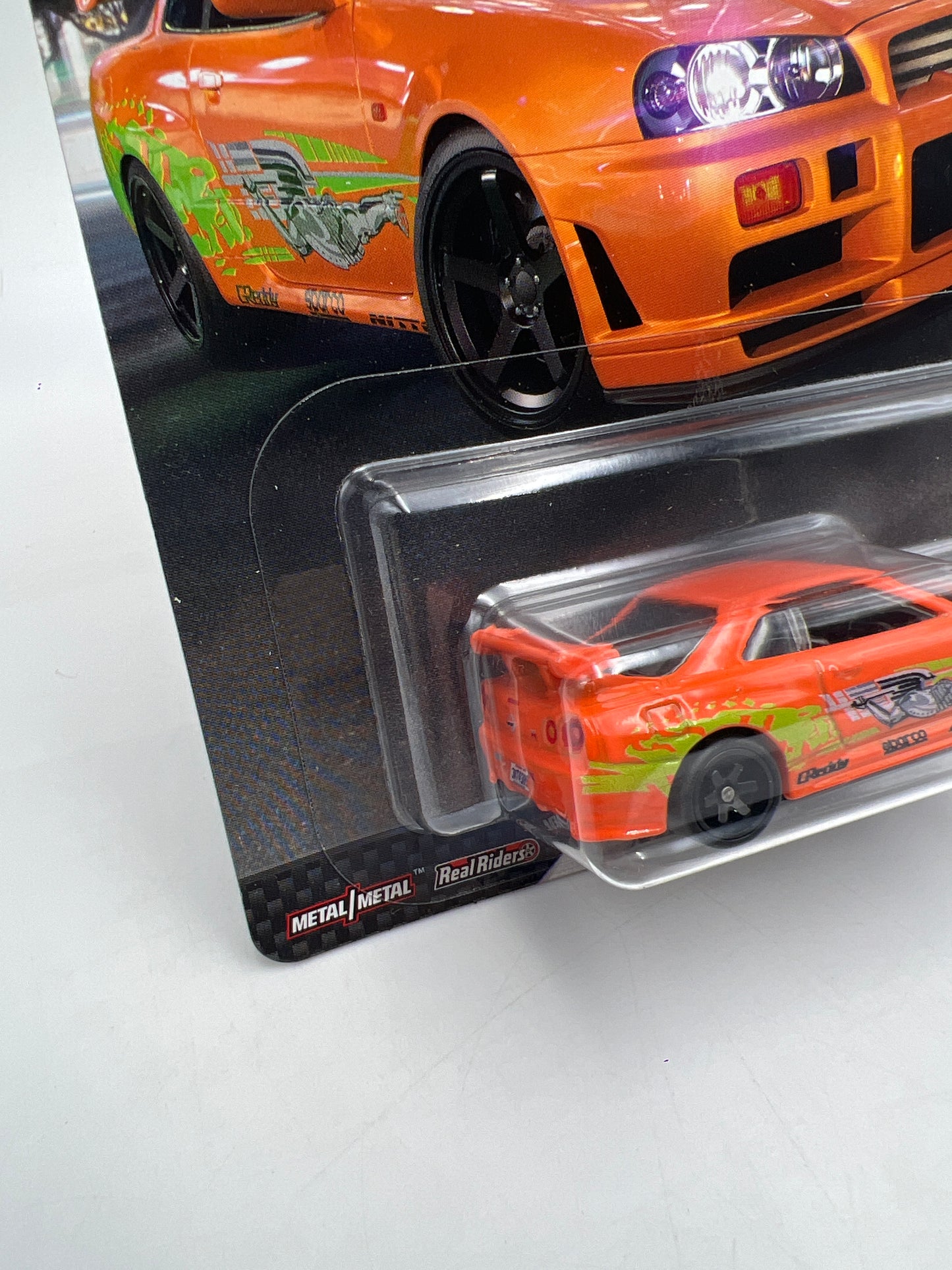 Hot Wheels Premium Fast & Furious #5 Nissan Skyline GT-R BNR34 Orange W/Protector
