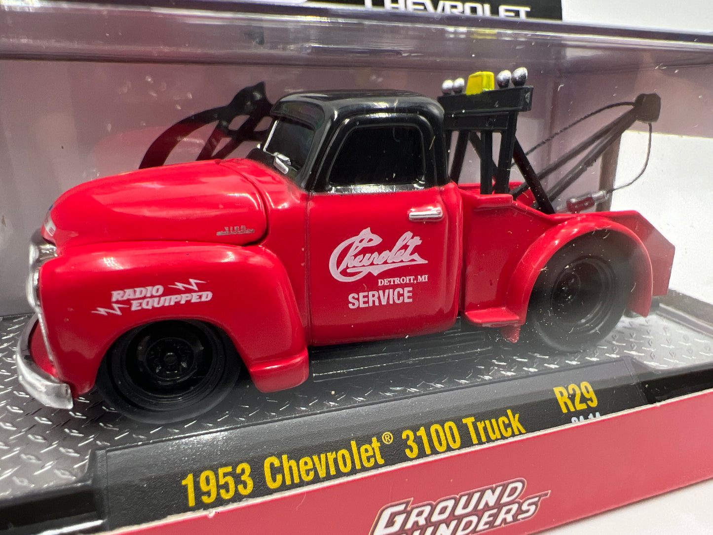 M2 Machines Ground Pounders 1953 Chevrolet 3100 Truck Red R29