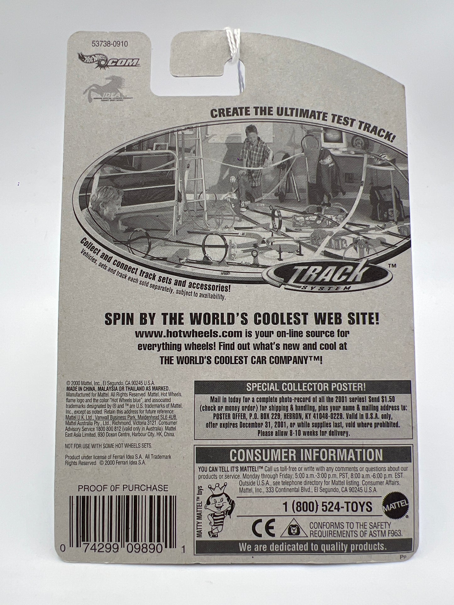 2001 Hot Wheels Collector #209 Ferrari F40 Blue SR