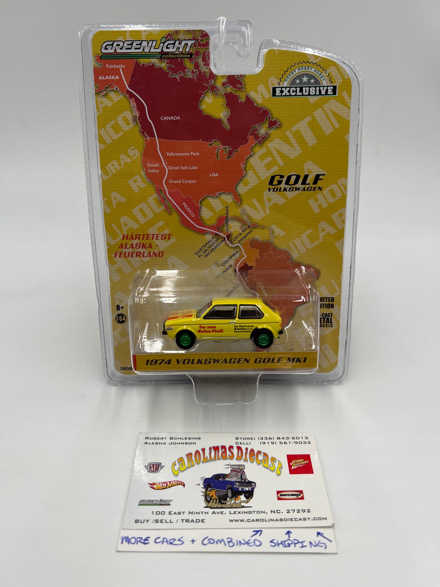 Greenlight Hobby Exclusive CHASE 1974 Volkswagen Golf MK1 Yellow