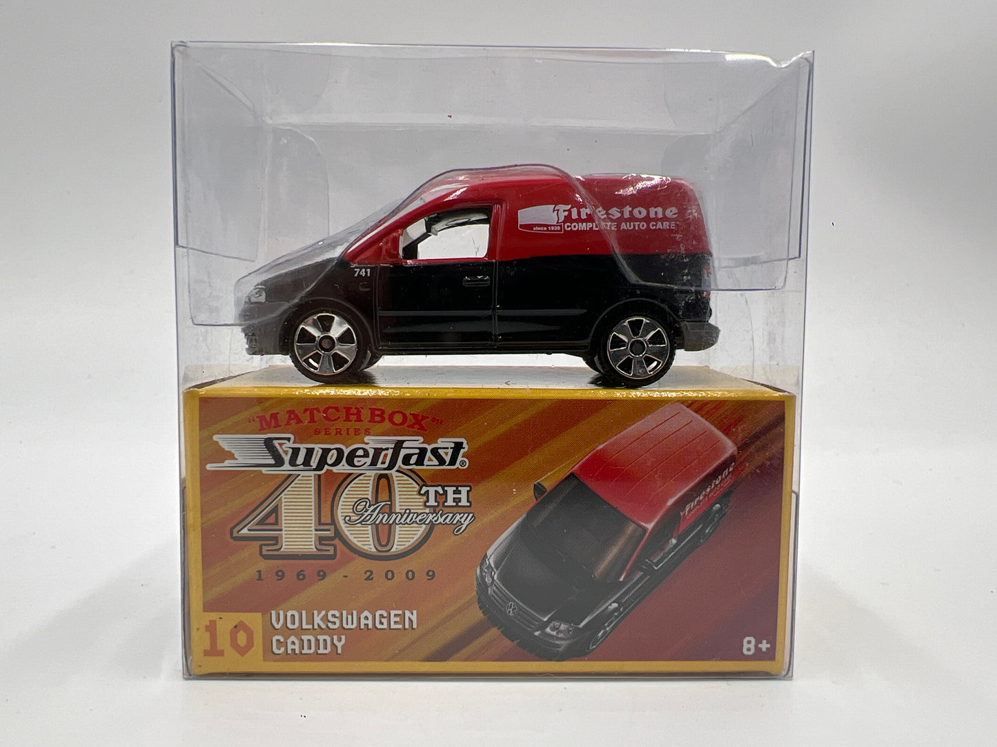 Matchbox Superfast 40th Anniversary #10 Volkswagen Caddy Firestone Black/Red