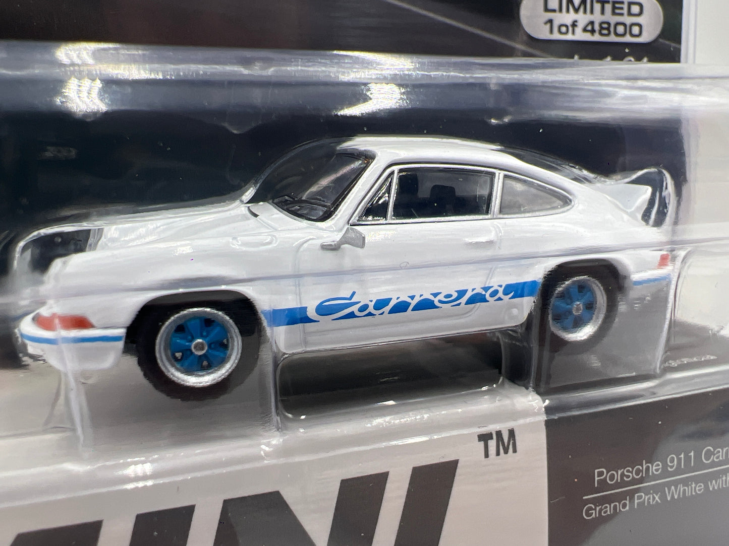 Mini GT Mijo Exclusives #715 Porsche 911 Carrera RS 2.7 White/Blue
