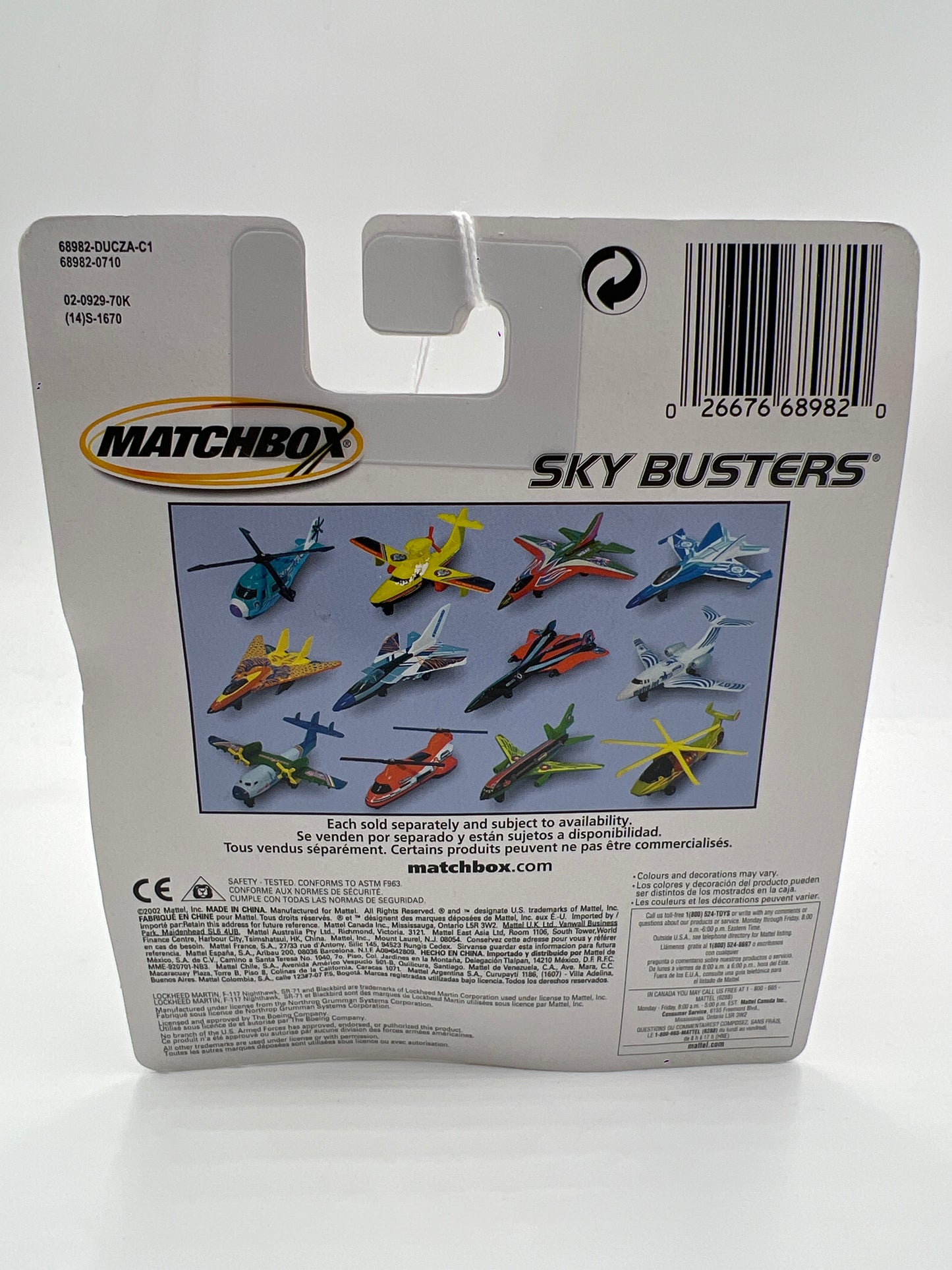 Matchbox Sky Busters Search Plane Mission Base Yellow VV3