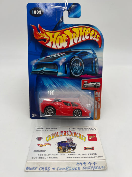 2004 Hot Wheels First Editions #009 Tooned Enzo Ferrari Red