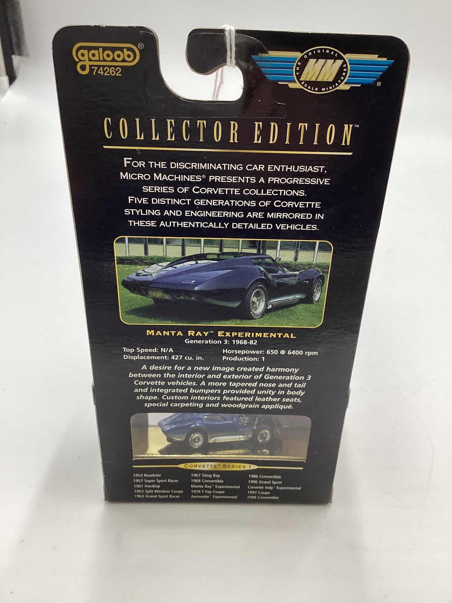 Micro Machines Collectors Edition Corvette Series 1 Manta Ray Experimental Blue 1/20000 SR CE 8