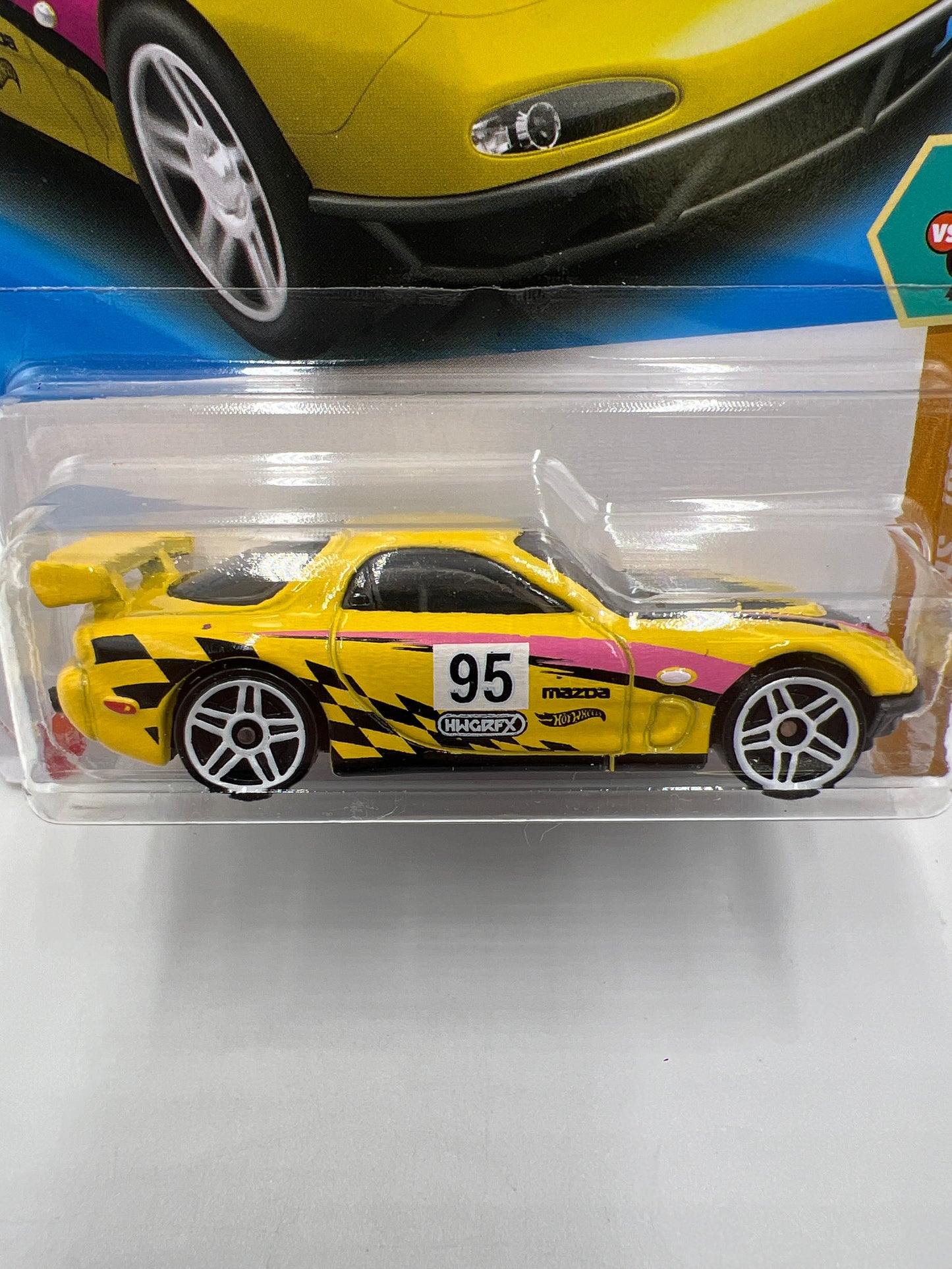2025 Hot Wheels H Case 70s Vs. 90s #163 95 Mazda RX-7 Yellow