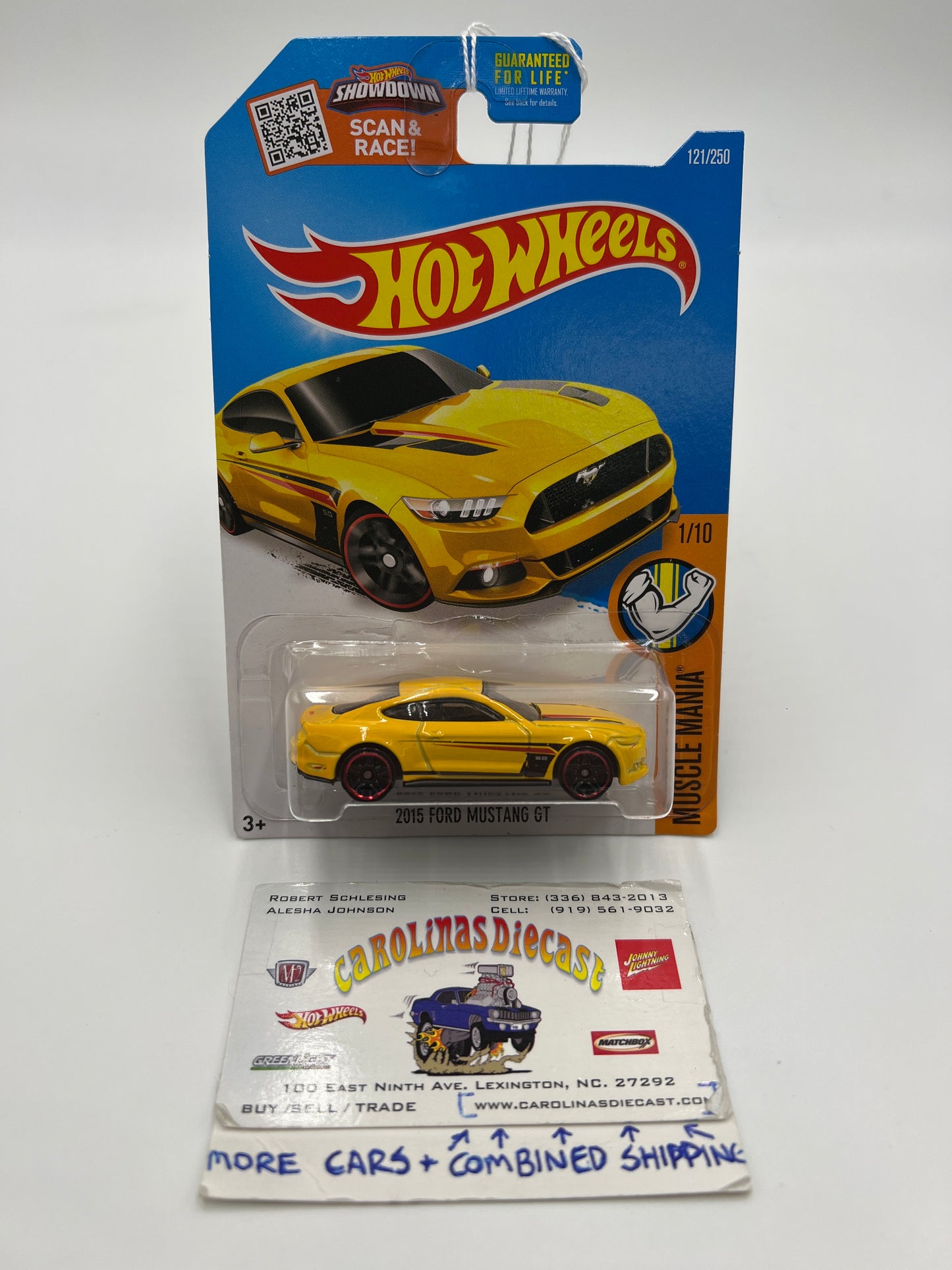 2016 Hot Wheels Muscle Mania #121 2015 Ford Mustang GT Yellow 26H