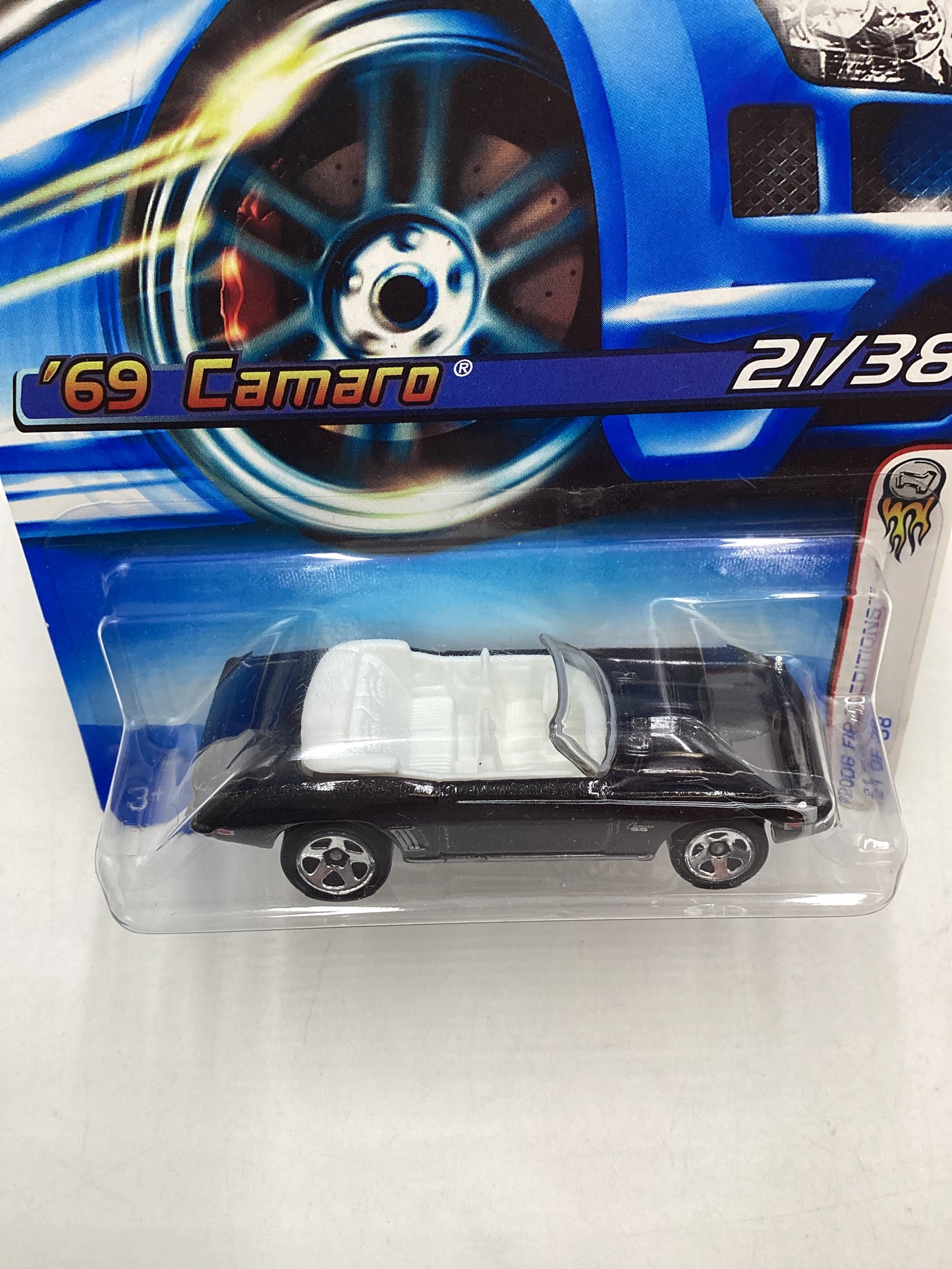 2006 Hot wheels #021 Black 69 Camaro 18F