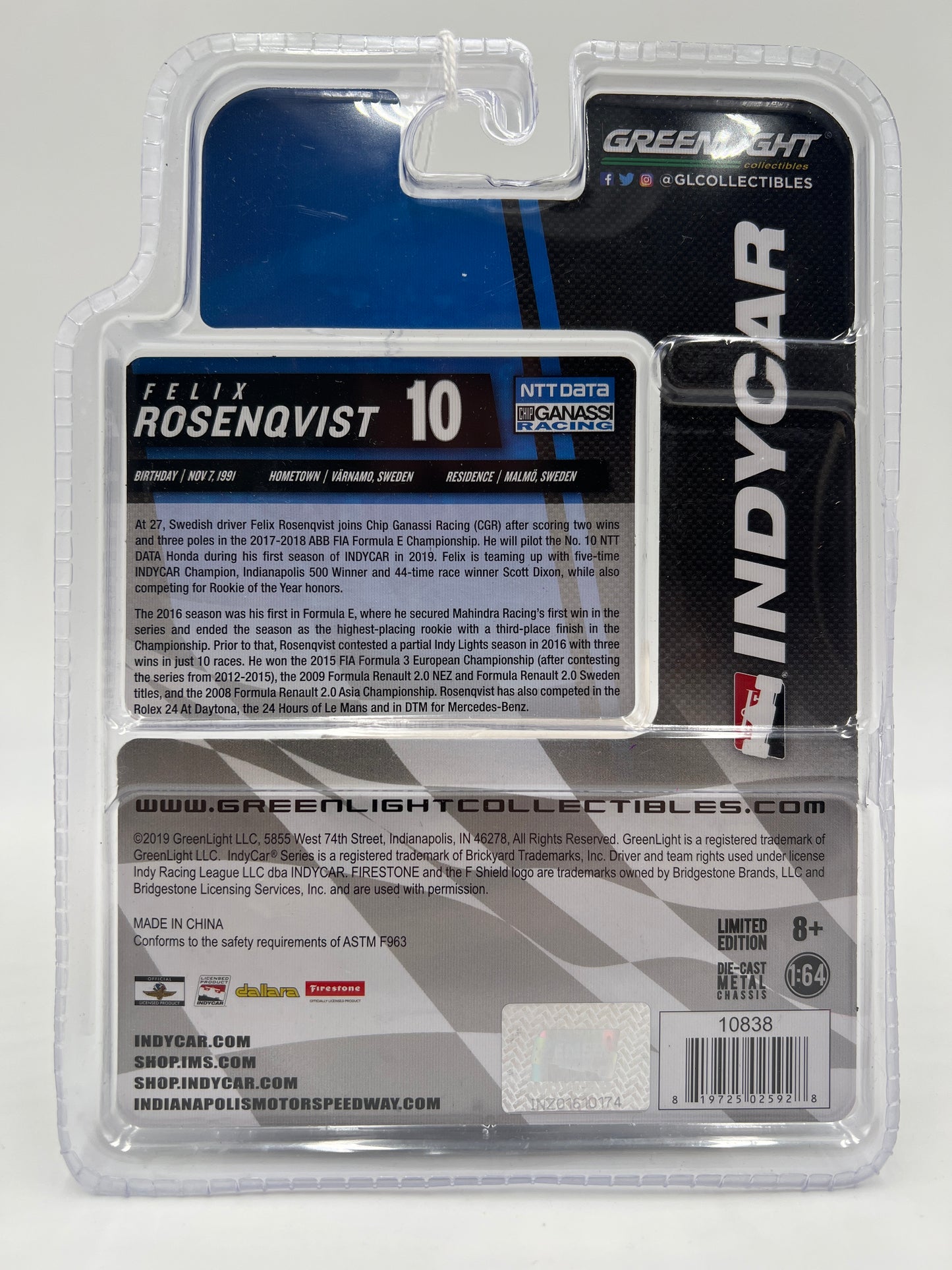 Greenlight Indycar Series #10 Felix Rosenqvist