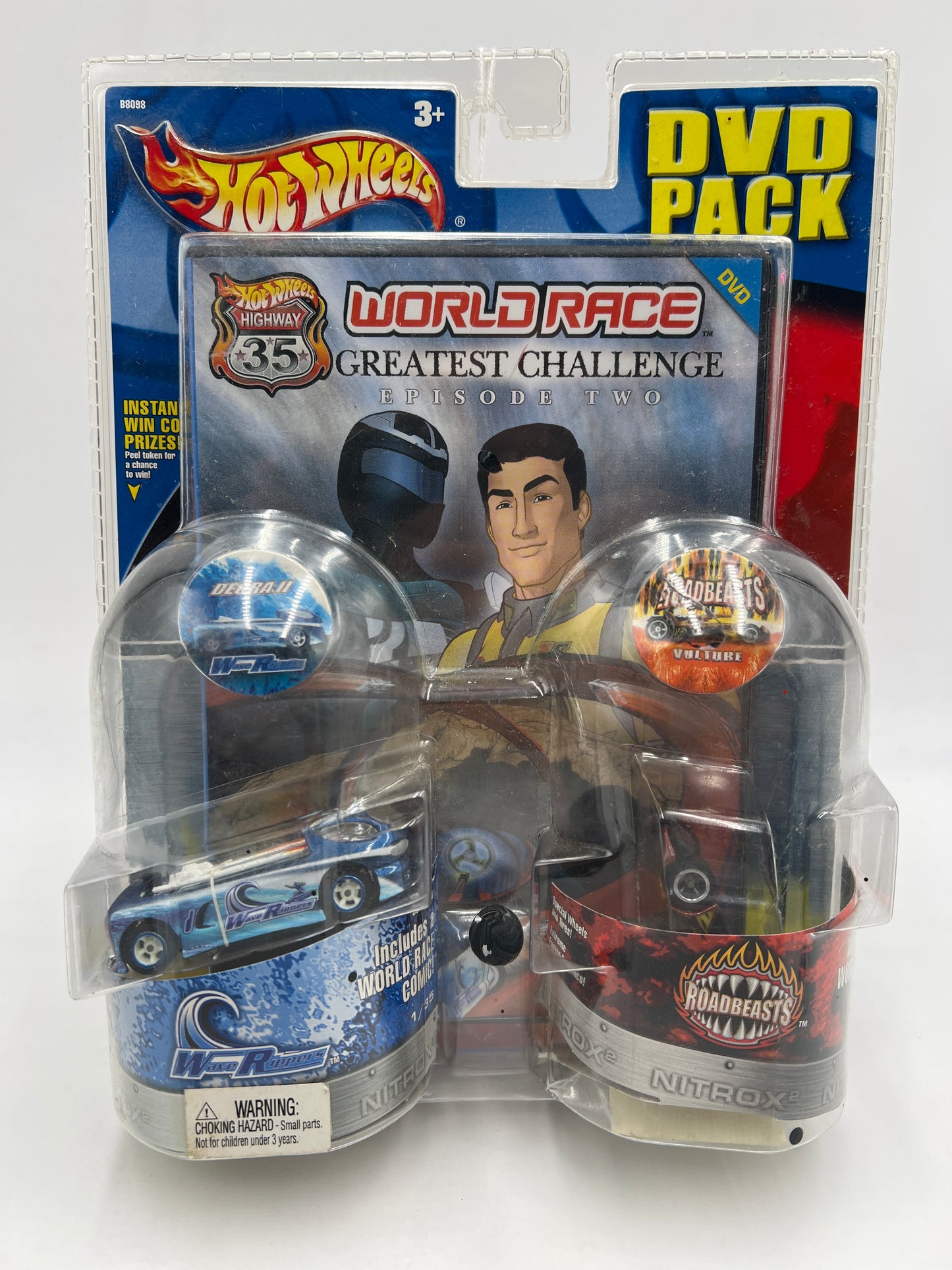 Hot Wheels Highway 35 World Race DVD Pack Deora II & Vulture VHTF Package Not Perfect