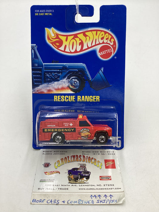 Hot Wheels Blue Card Collector No. 45 Rescue Ranger Red BW Wheels 240B