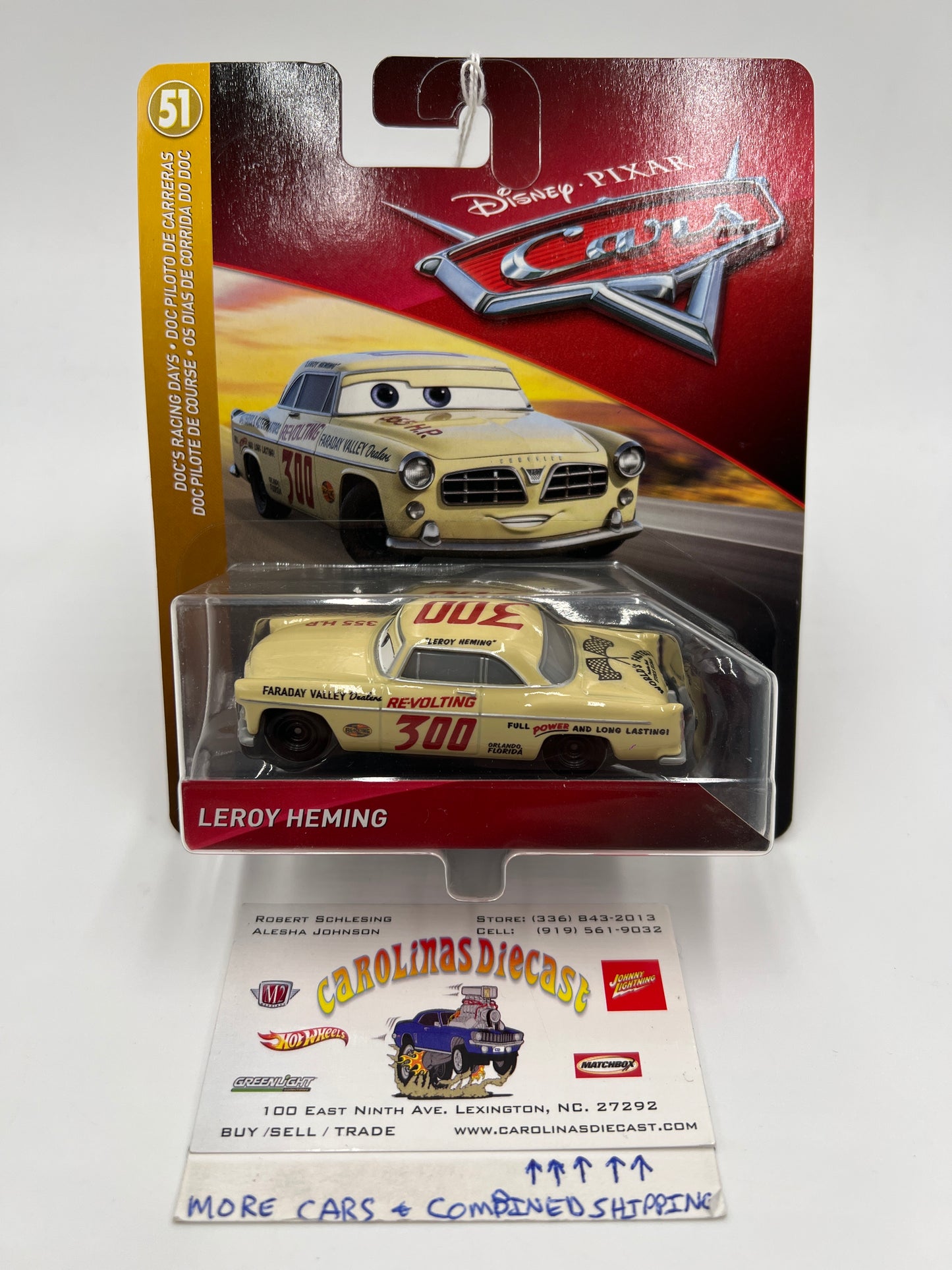 Disney Pixar Cars Docs Racing Days #51 Leroy Heming 142B