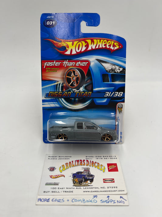 2006 Hot Wheels First Editions #31 Faster Than Ever Nissan Titan Silver W/Protector