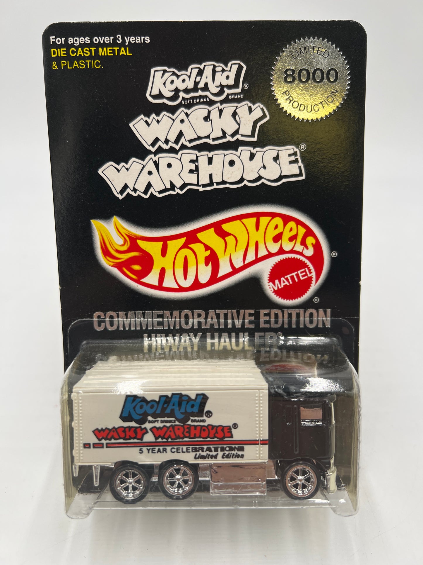 Hot Wheels Commemorative Edition 1/8000 Hiway Hauler Kool Aid Wacky Warehouse Black W/Protector