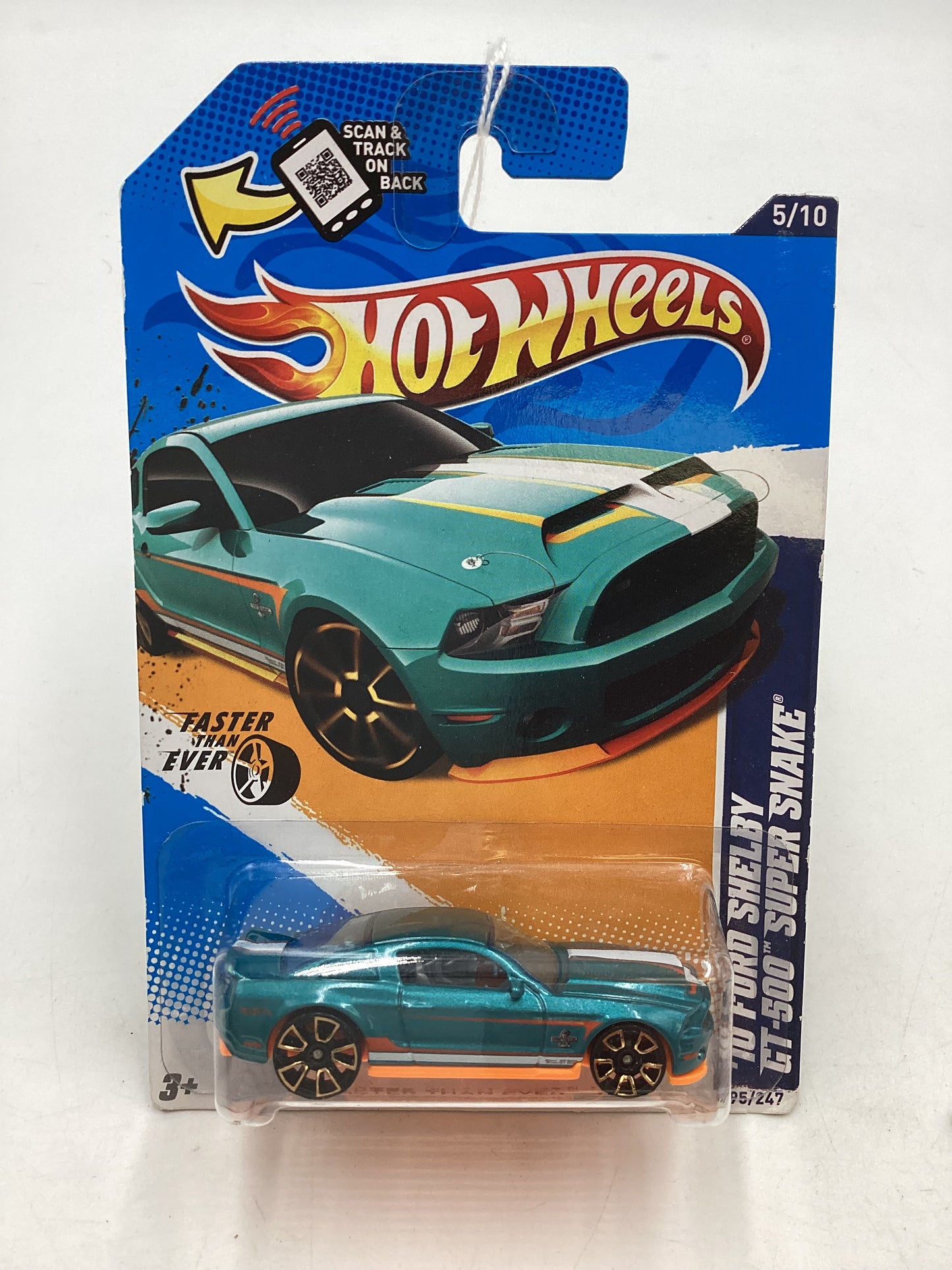 2012 Hot Wheels #95 10 Ford Shelby GT-500 Super Snake Teal 25D