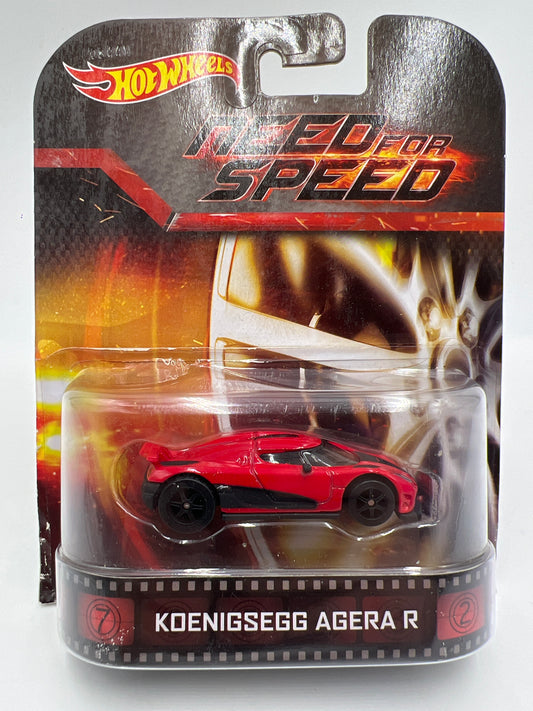 Hot Wheels Retro Entertainment Need For Speed Koenigsegg Agera R W/Protector Bad Card