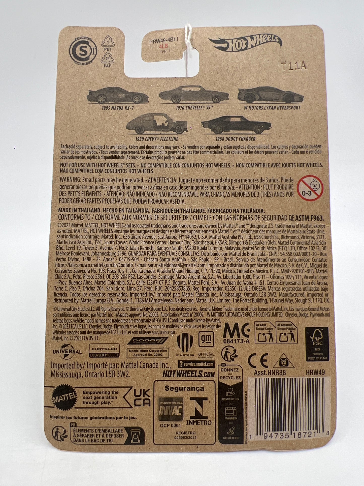 Hot Wheels Fast and Furious Dominic Toretto #4 1950 Chevy Fleetline Gray 74E