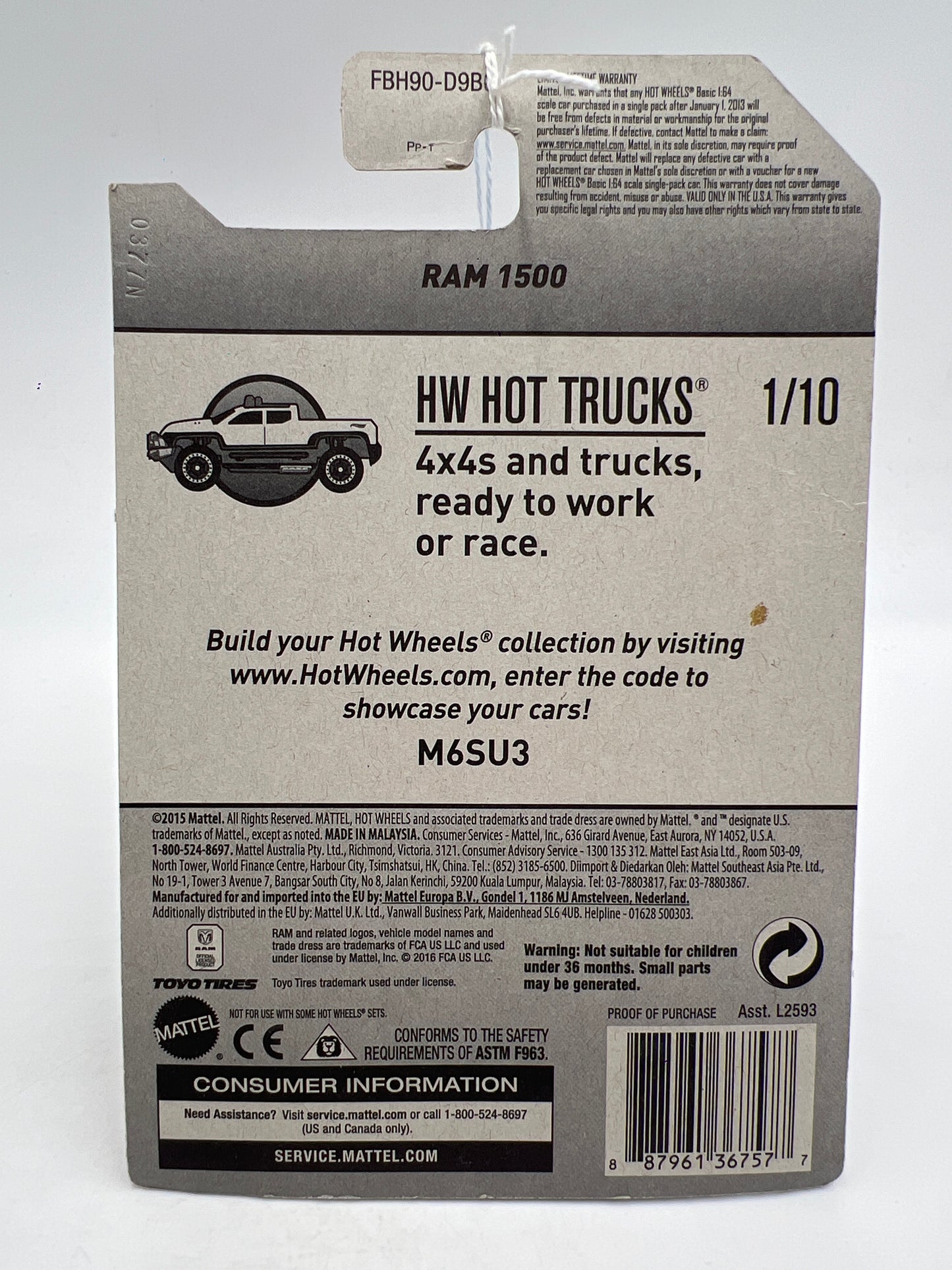 2017 Hot Wheels Walmart Exclusive Zamac 9 Ram 1500 149B