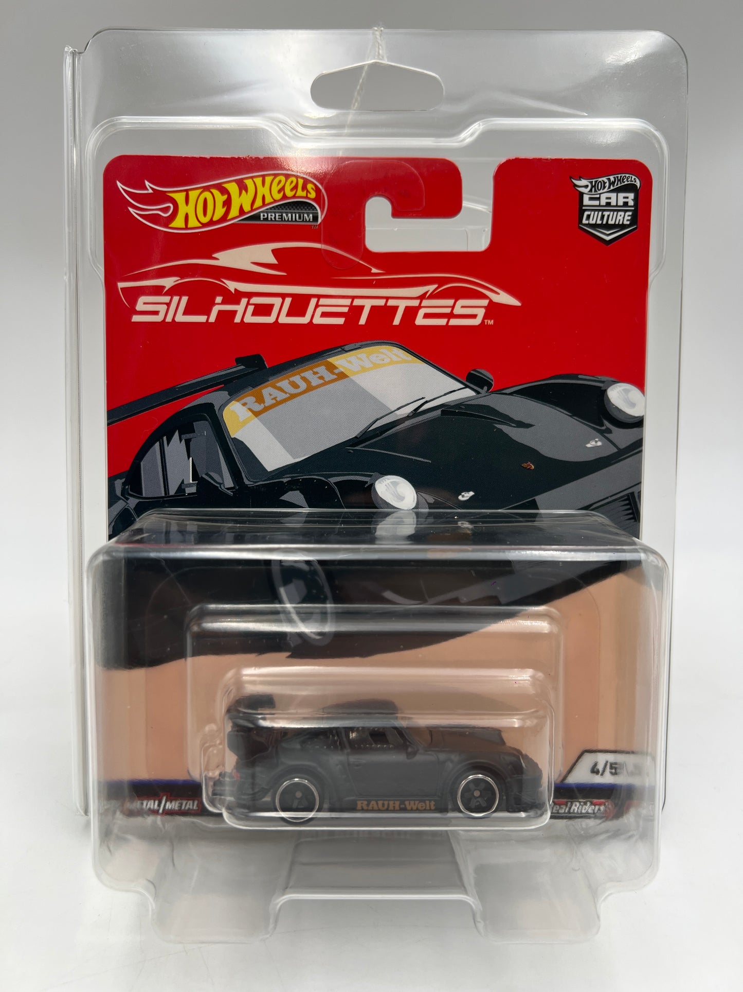 2018 Hot Wheels Premium Silhouettes #4 RWB Porsche 930 Matte Black W/Protector