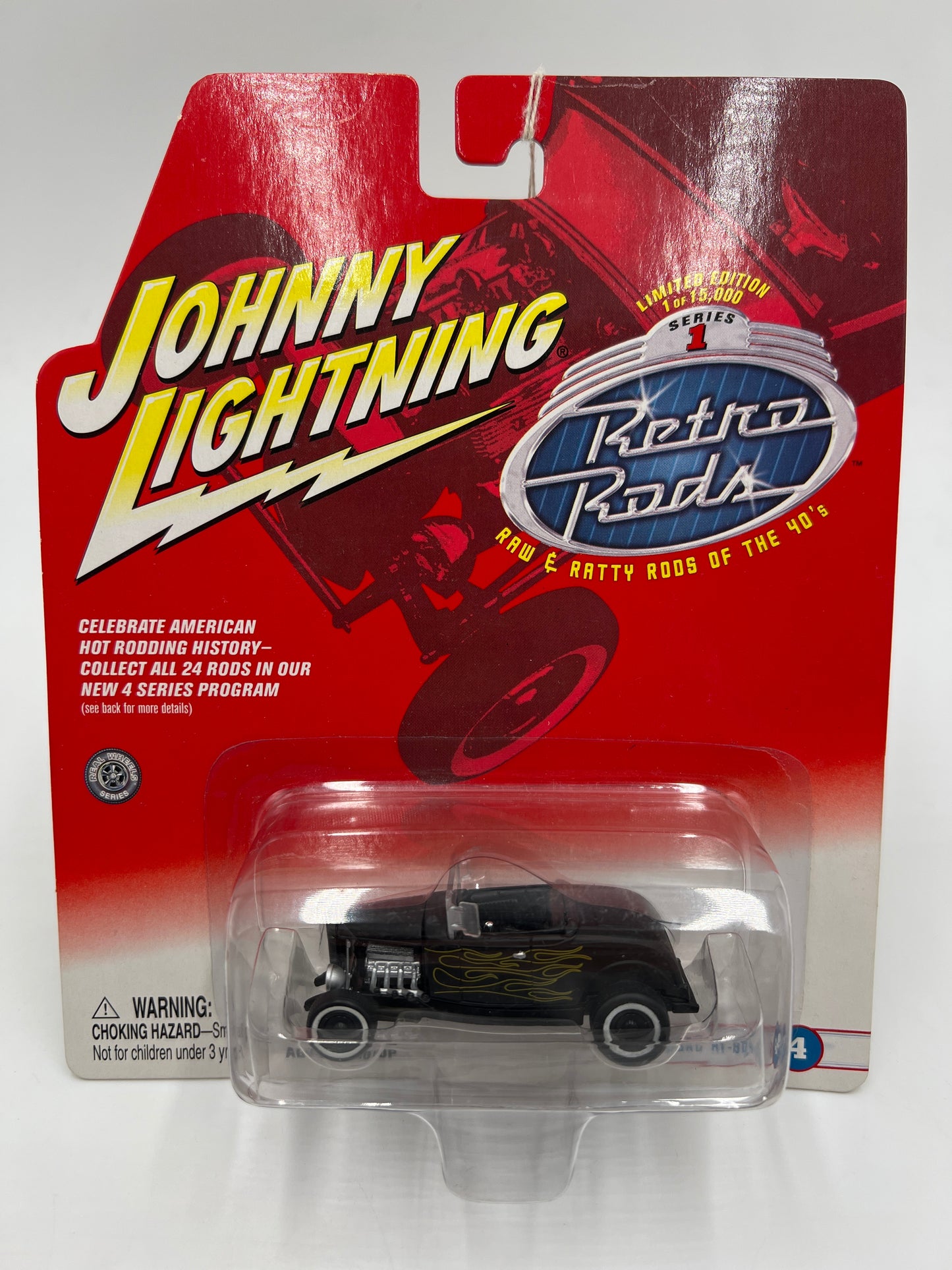 Johnny Lightning Retro Rods Series 1 #4 32 Ford Hi-Boy Black 220F