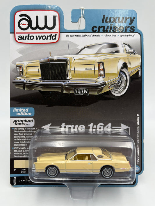 Auto World Luxury Cruisers Release 1 Version A 1979 Lincoln Continental Mark V Cream
