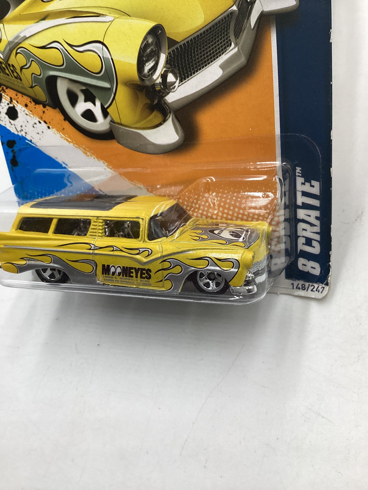 2012 Hot Wheels HW Performance #148 8 Crate Mooneyes Yellow 9F