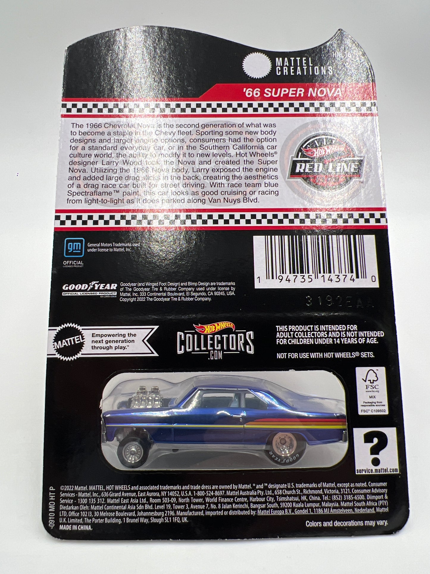 2023 Hot Wheels RLC 66 Super Nova Blue W/Protector