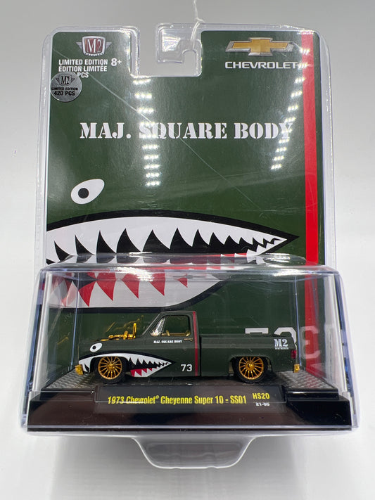 M2 Machines Hobby Exclusive CHASE 1/420 Maj Square Body 1973 Chevrolet Cheyenne Super 10 SS01 HS20