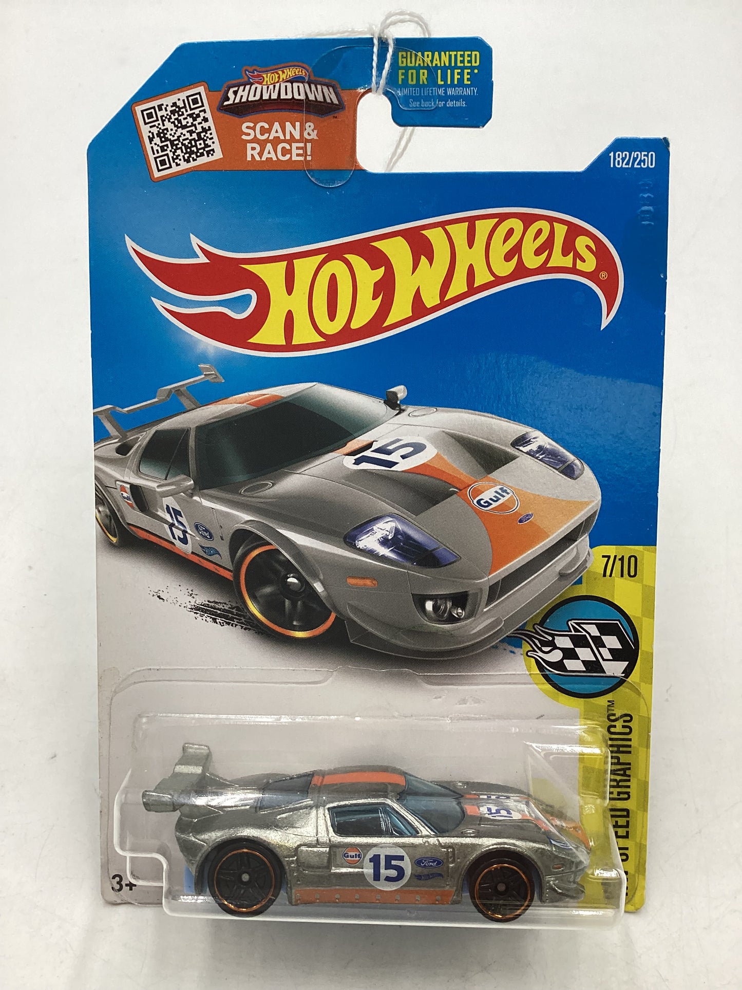 2016 Hot wheels Zamac #182 Ford GT Gulf Card Not Perfect 147B