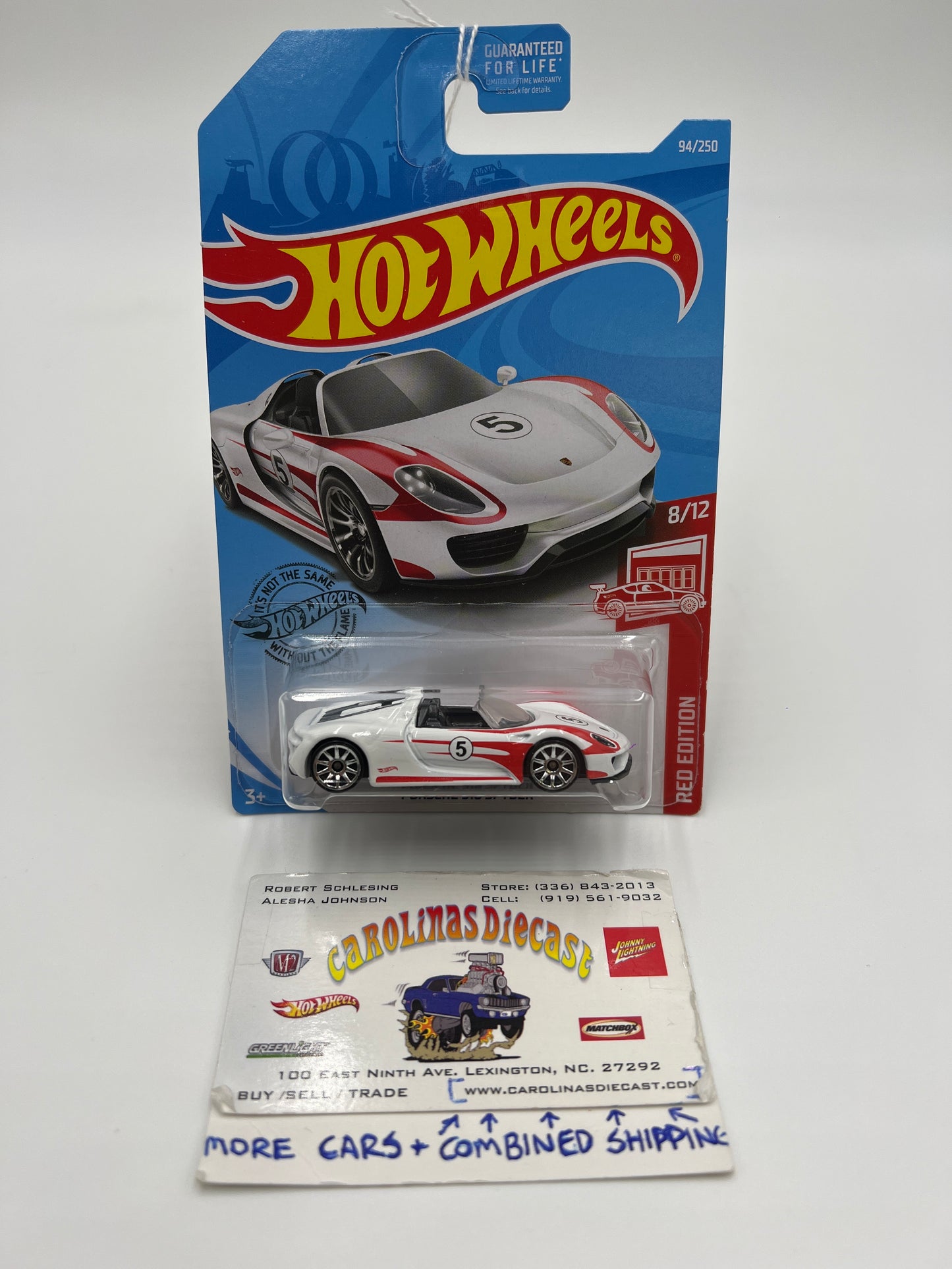 2019 Hot Wheels Red Edition #94 Porsche 918 Spyder target exclusive 147B