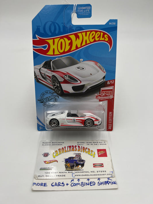 2019 Hot Wheels Red Edition #94 Porsche 918 Spyder target exclusive 147B