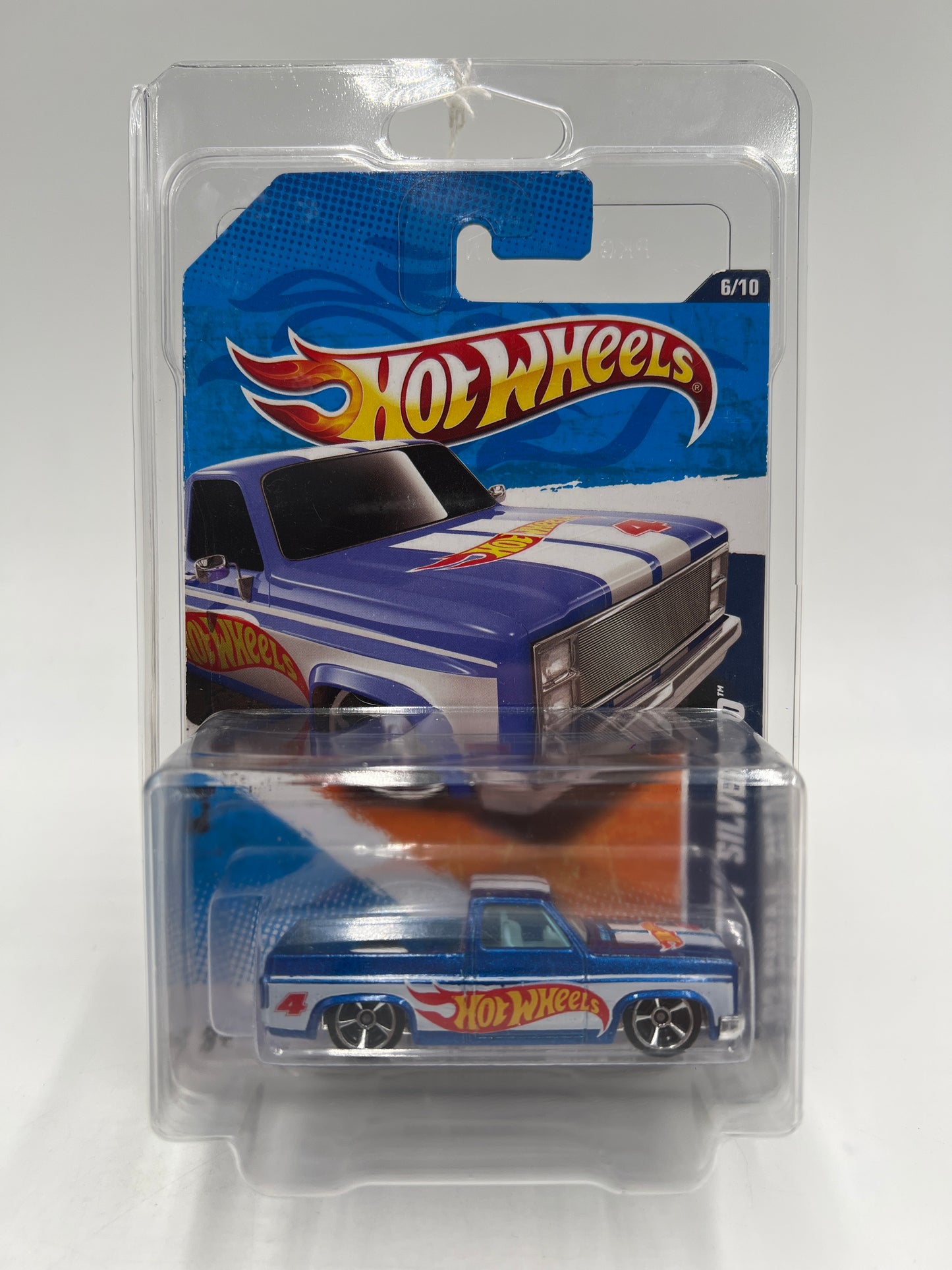 2011 Hot Wheels Racing #156 83 Chevy Silverado Blue W/Protector Intl Card
