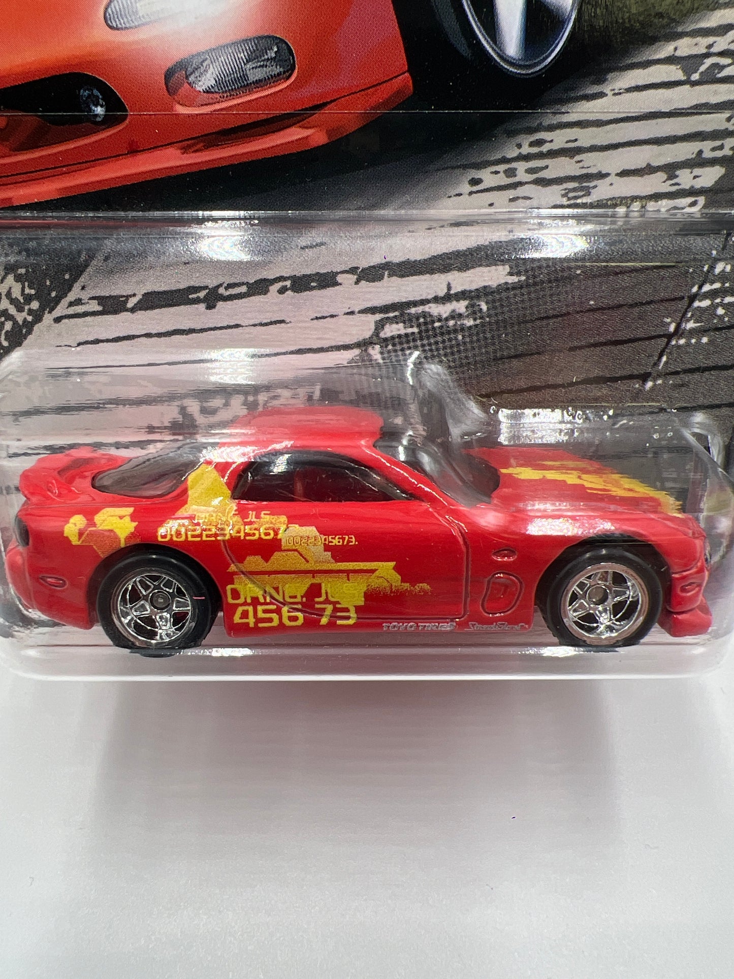 Hot Wheels Fast & Furious Fast Tuners #1 Mazda RX-7 FD Red W/Protector (2)