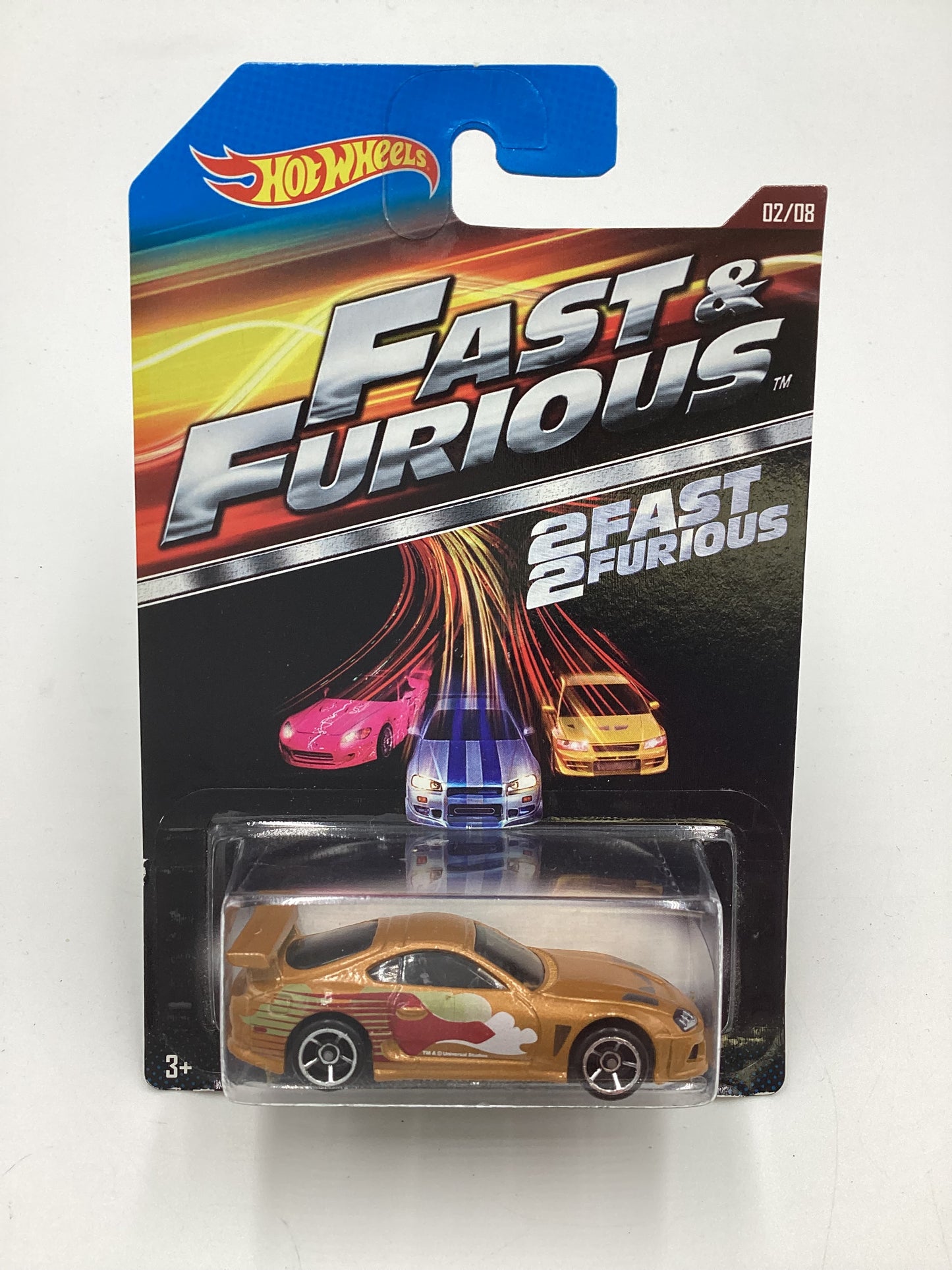 2015 Hot Wheels Fast & Furious #2 94 Toyota Supra Gold W/Protector