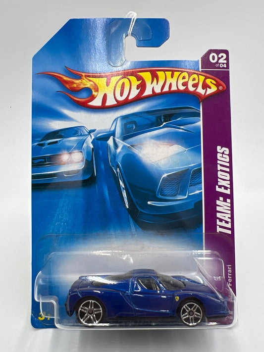 2008 Hot Wheels Team Exotics #114 Enzo Ferrari Blue SR