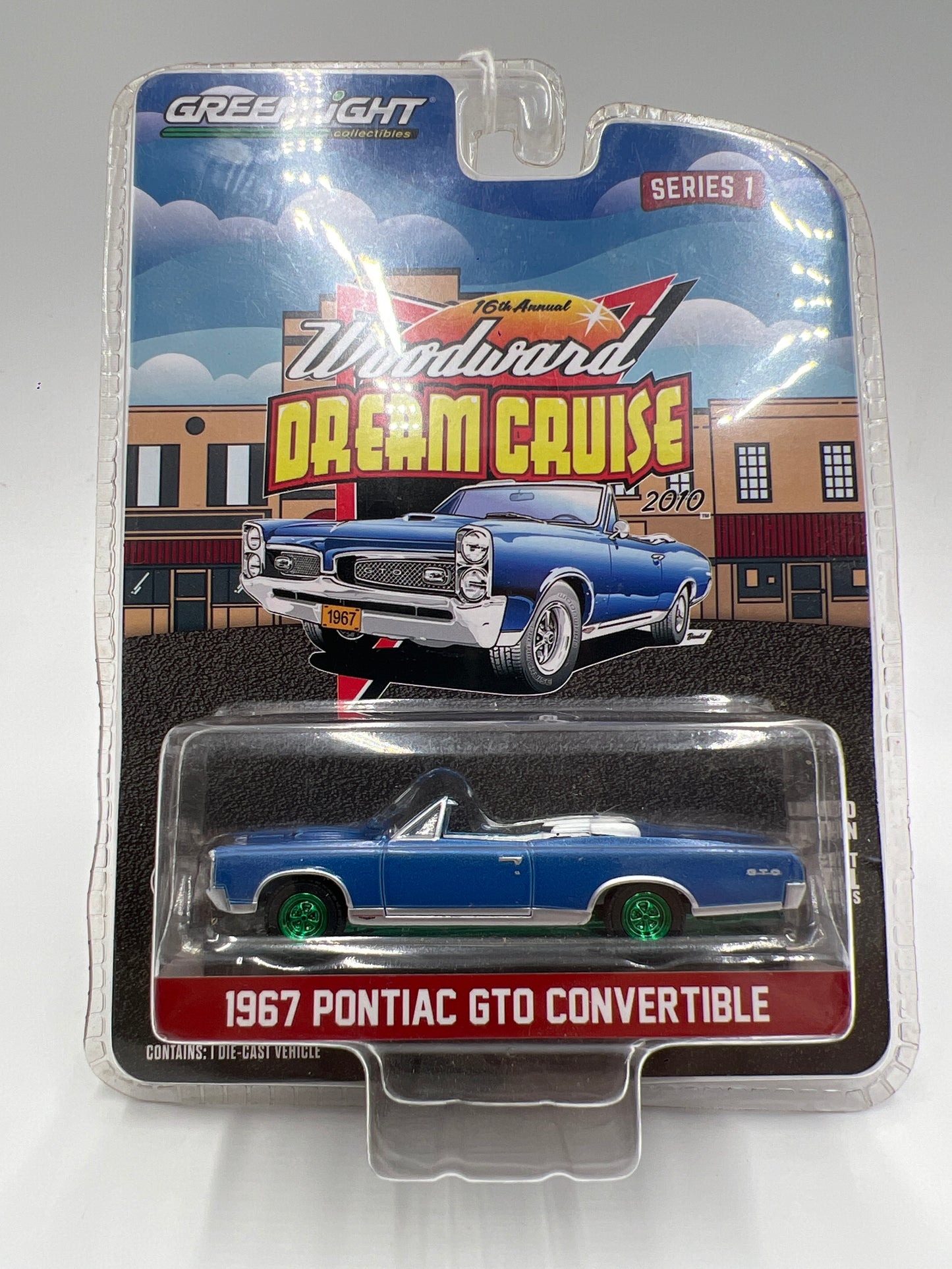 Greenlight Woodward Dream Cruise Series 1 CHASE 1967 Pontiac GTO Convertible Blue
