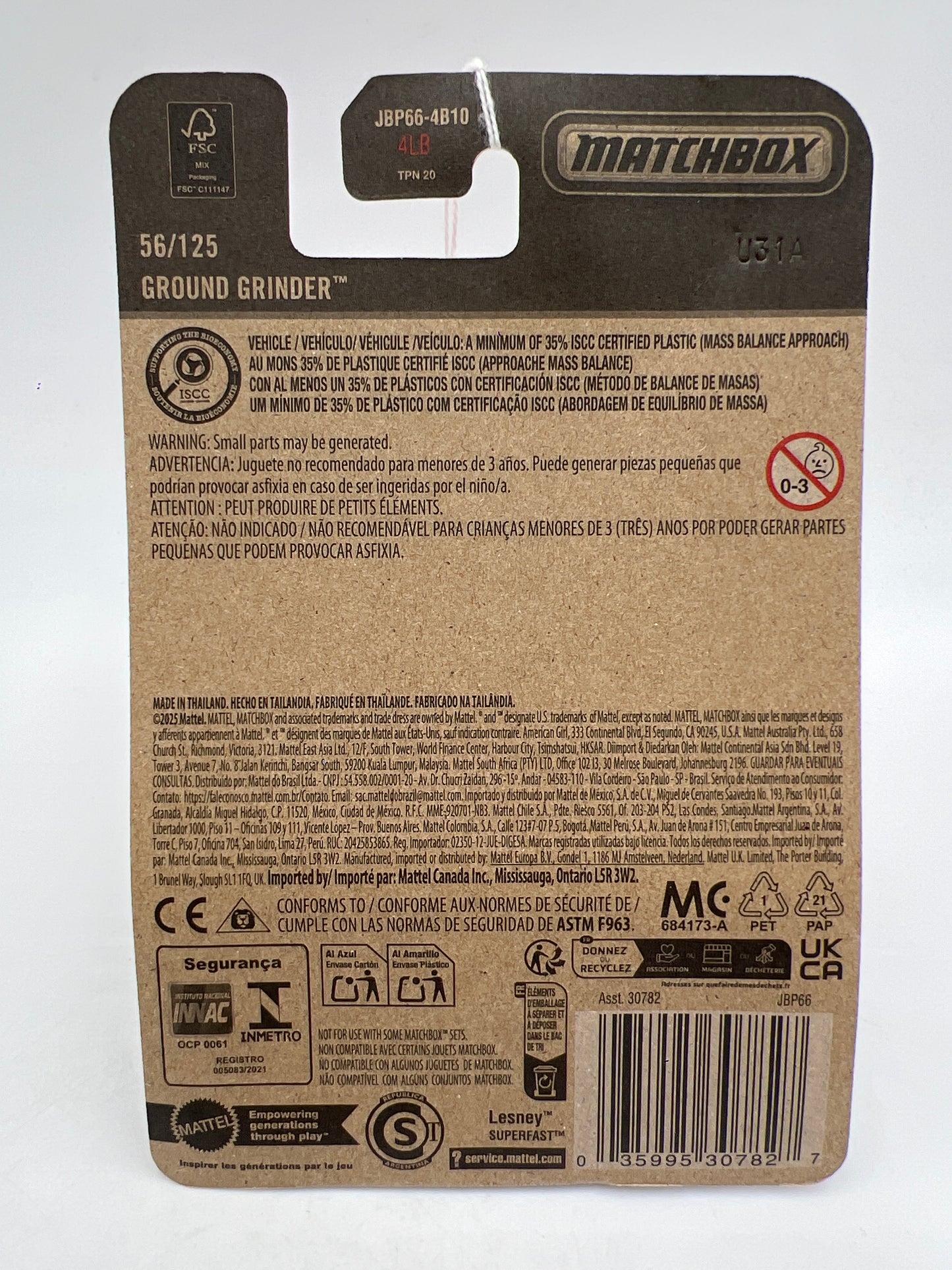 2025 Matchbox #56 Ground Grinder National Parks 209E