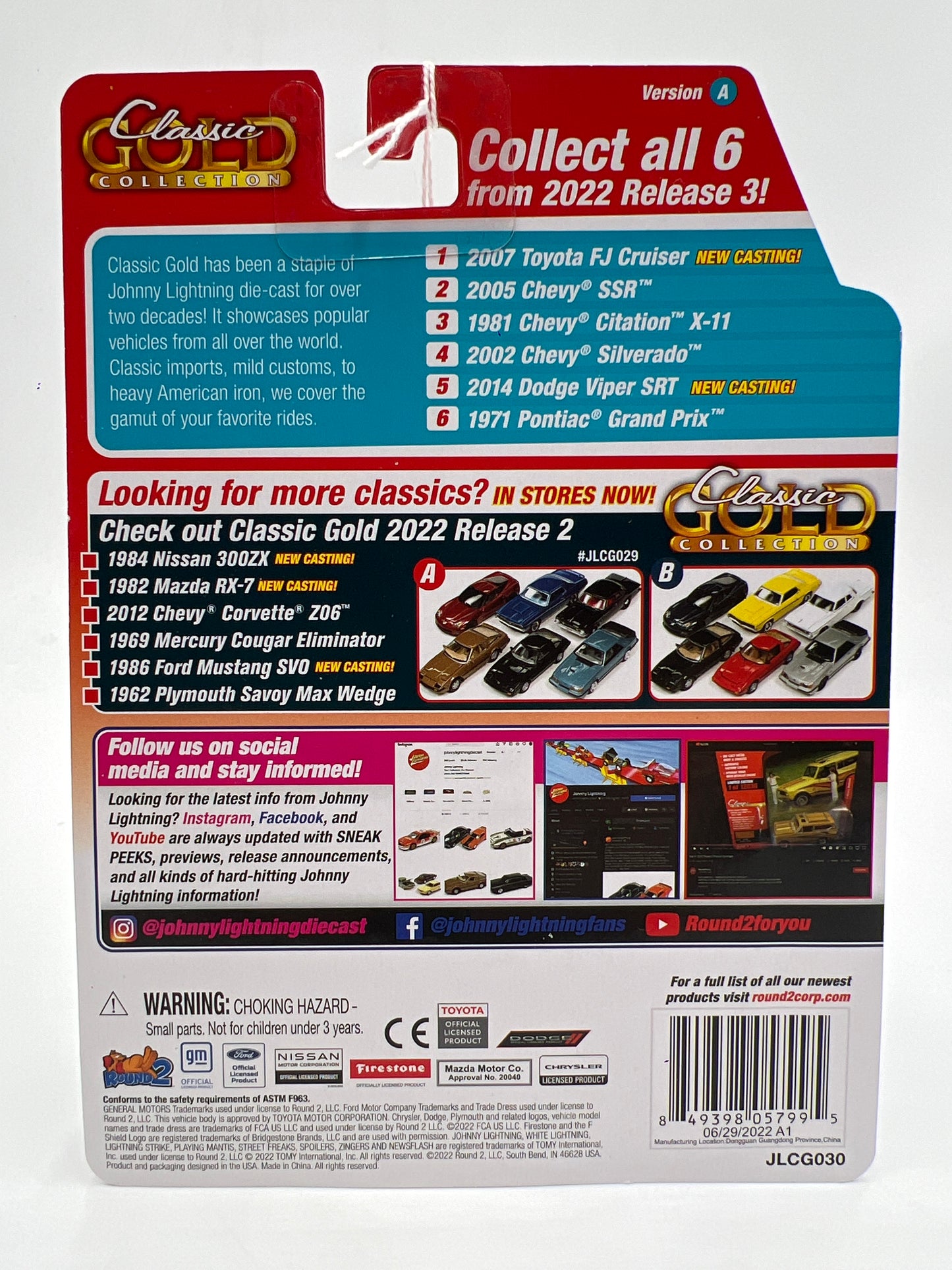 Johnny Lightning Classic Gold Release 3 Version A 2007 Toyota FJ Cruiser Silver 230D