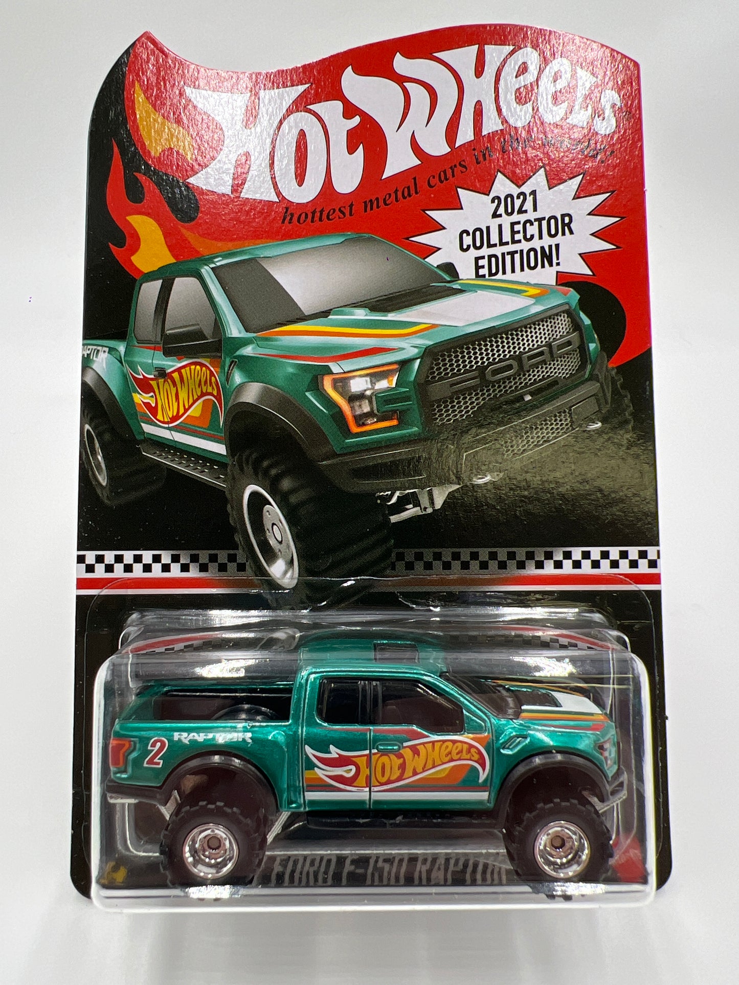 2021 Hot Wheels Collectors Edition Mail in #2 17 Ford F-150 Raptor Green W/Protector