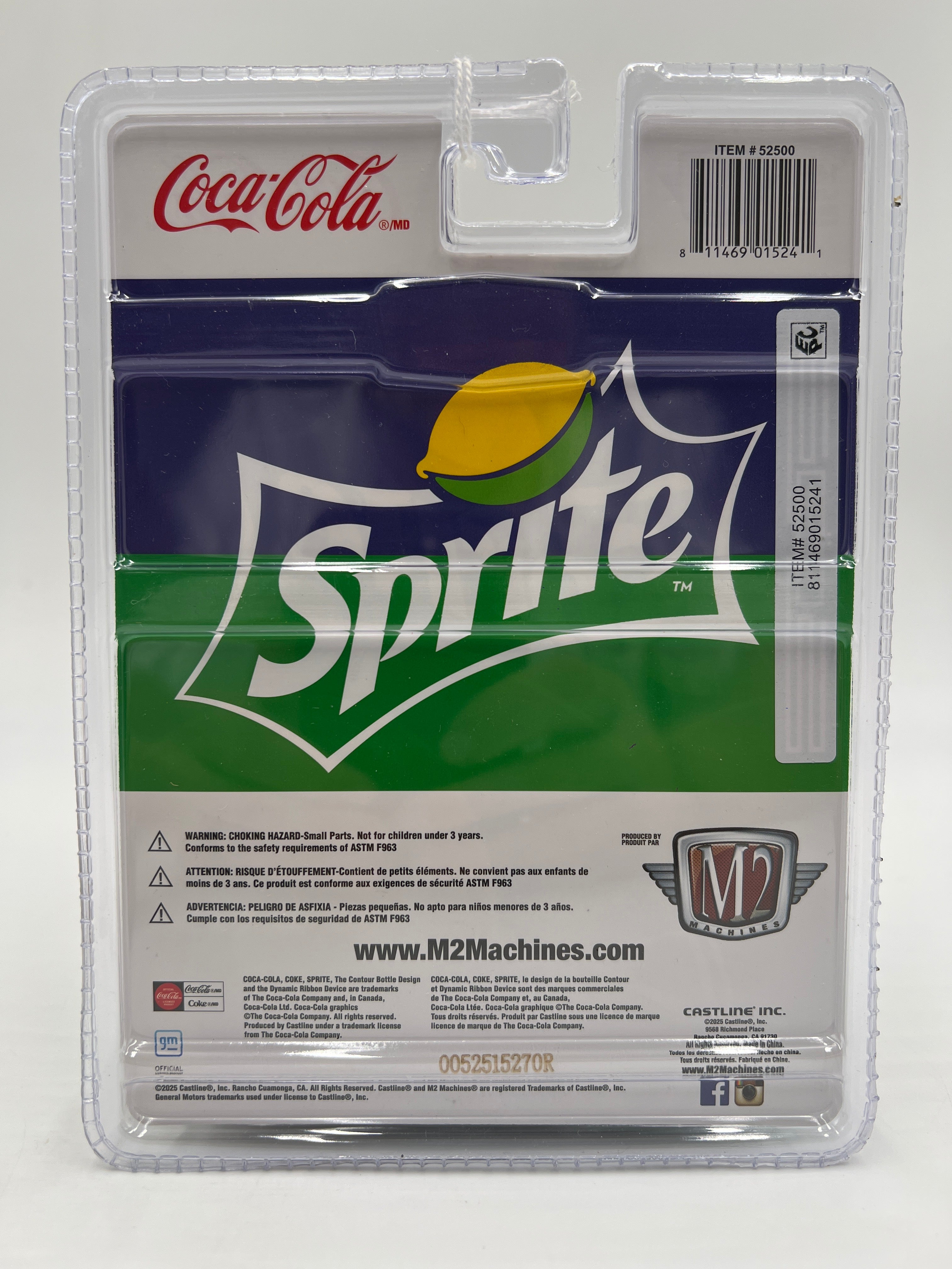 2025 M2 Machines Coca Cola Sprite 1969 Chevrolet Camaro Green/Blue