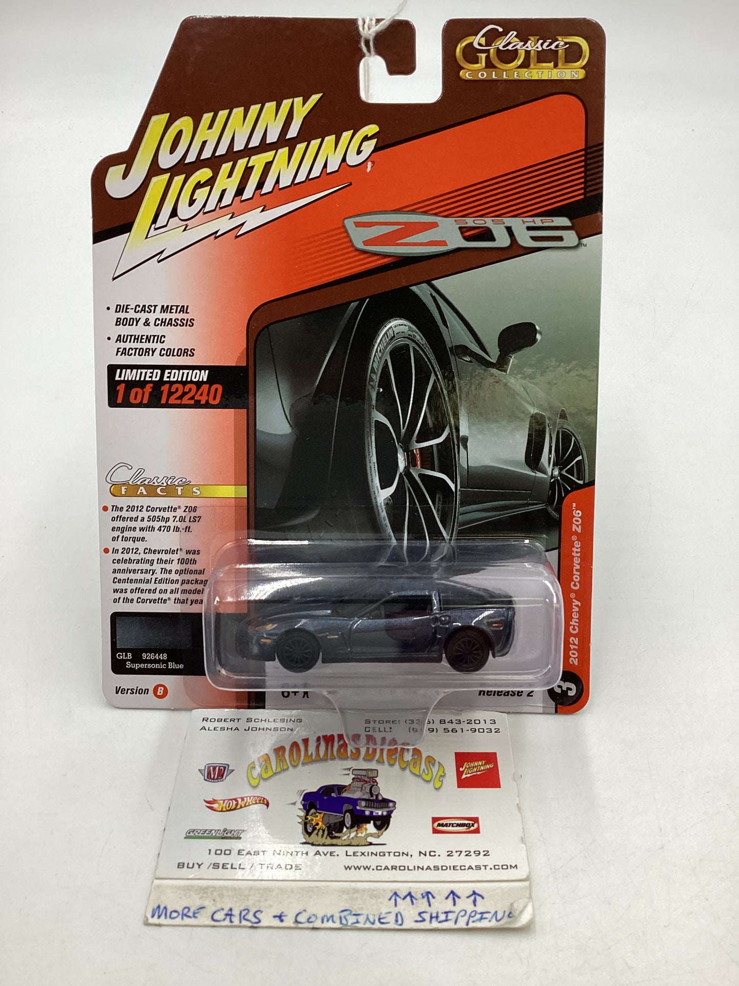 Johnny Lightning ZO6 2012 Chevy Corvette ZO6 221D