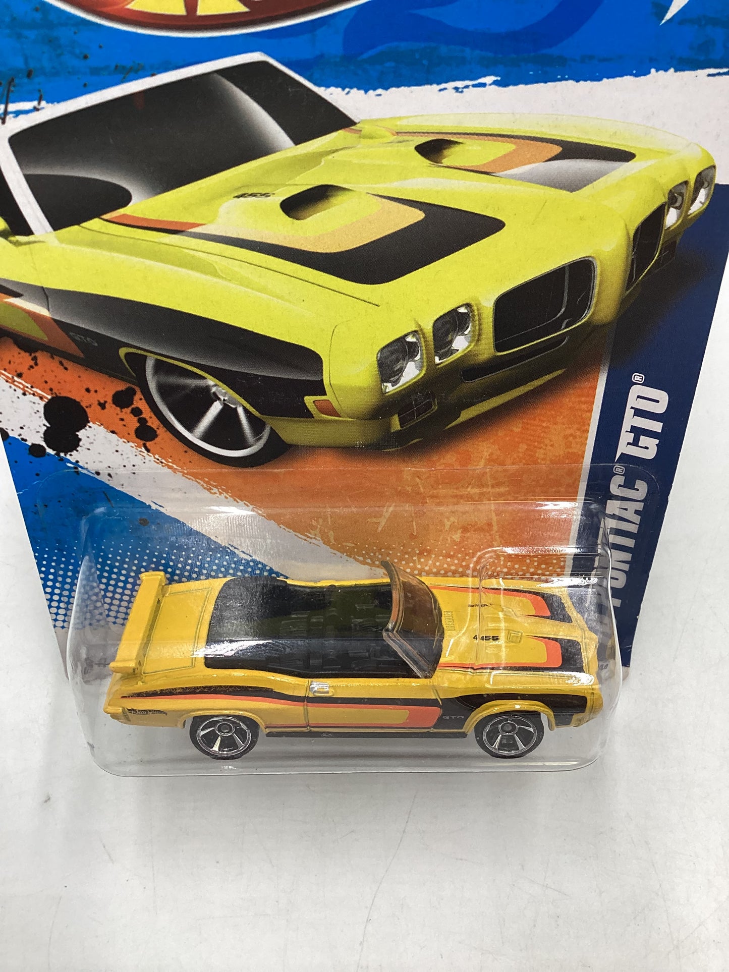 2011 Hot Wheels #105 70 Pontiac GTO Yellow 47i