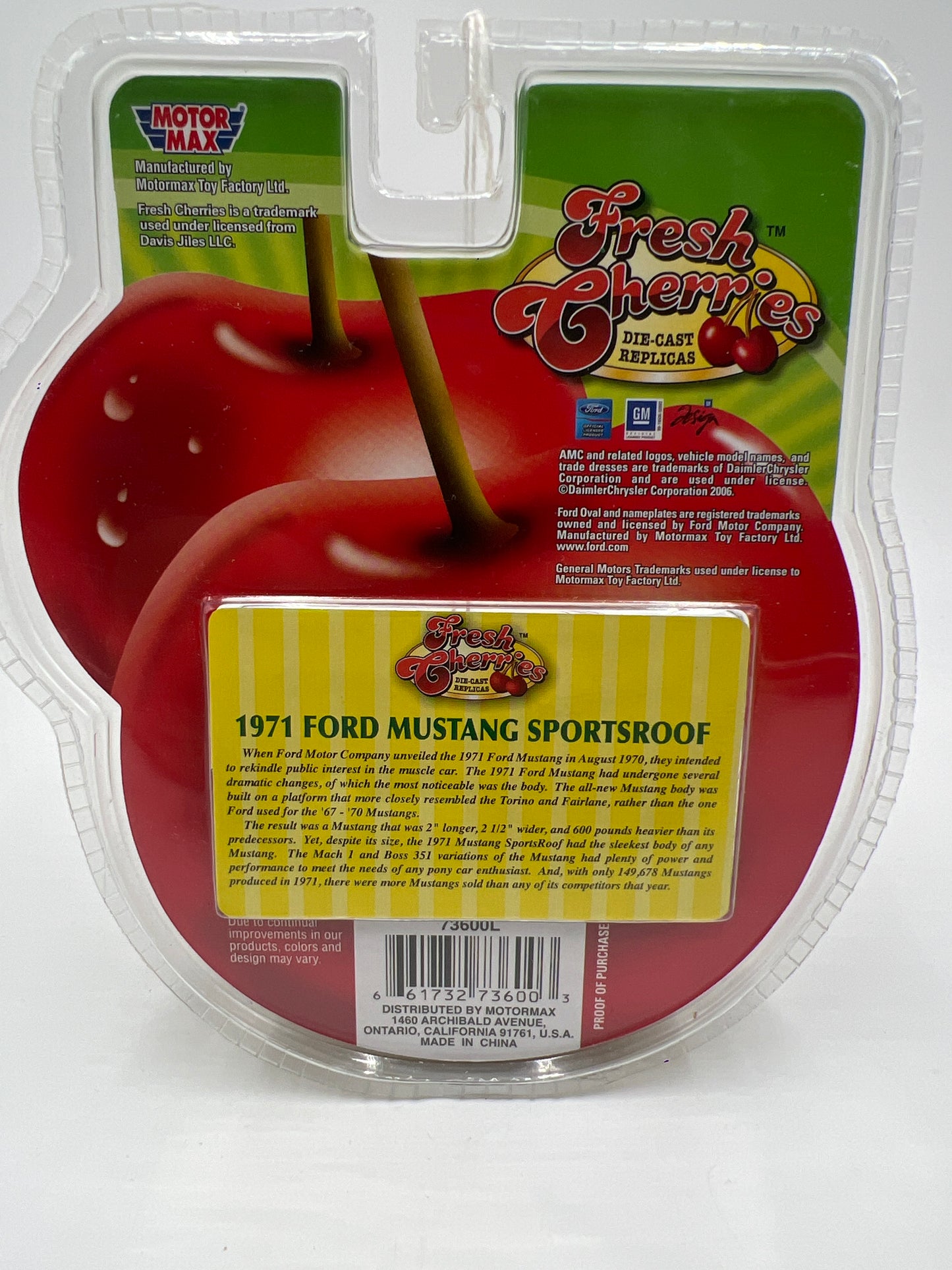 Motor Max Fresh Cherries 1971 Ford Mustang Sportsroof Brown 221B