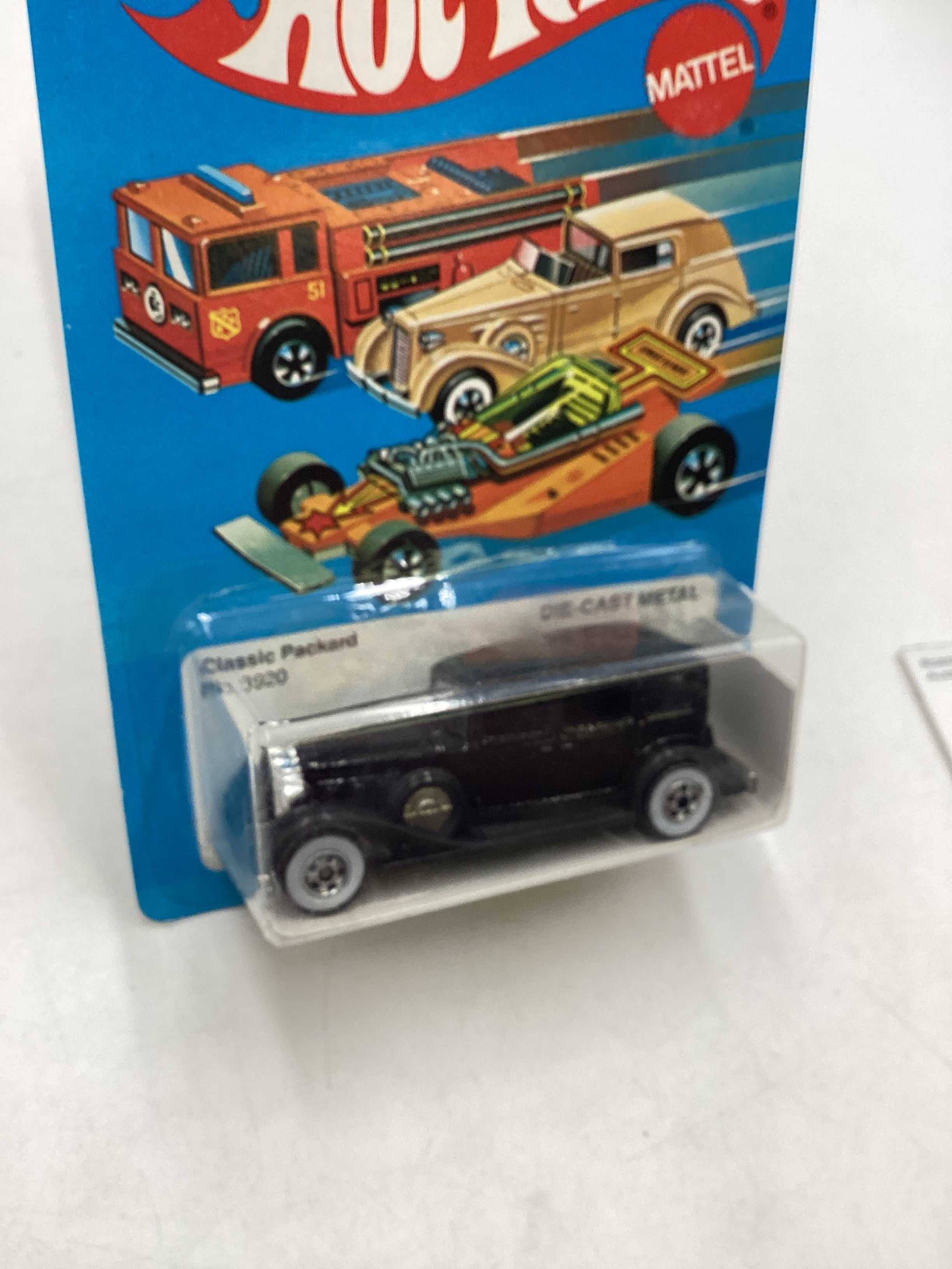 1982 Hot Wheels Rare Unpunched Blackwall Classic Packard Black No. 3 carolinasdiecast